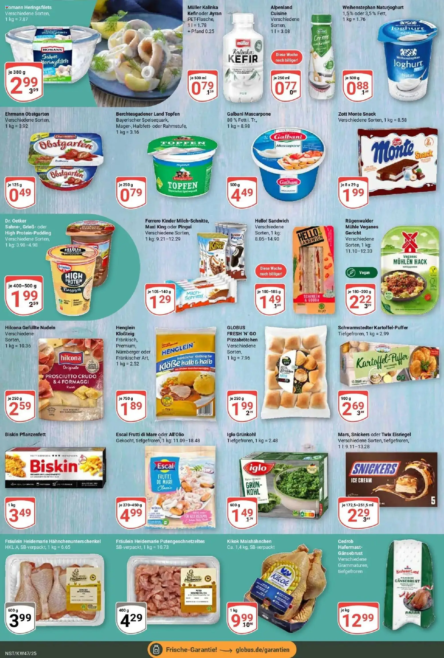 Globus prospekt Neustadt	 – gültig ab 17.11.2025 | Seite: 10 | Produkte: Joghurt, Snickers, Creme, Schinken