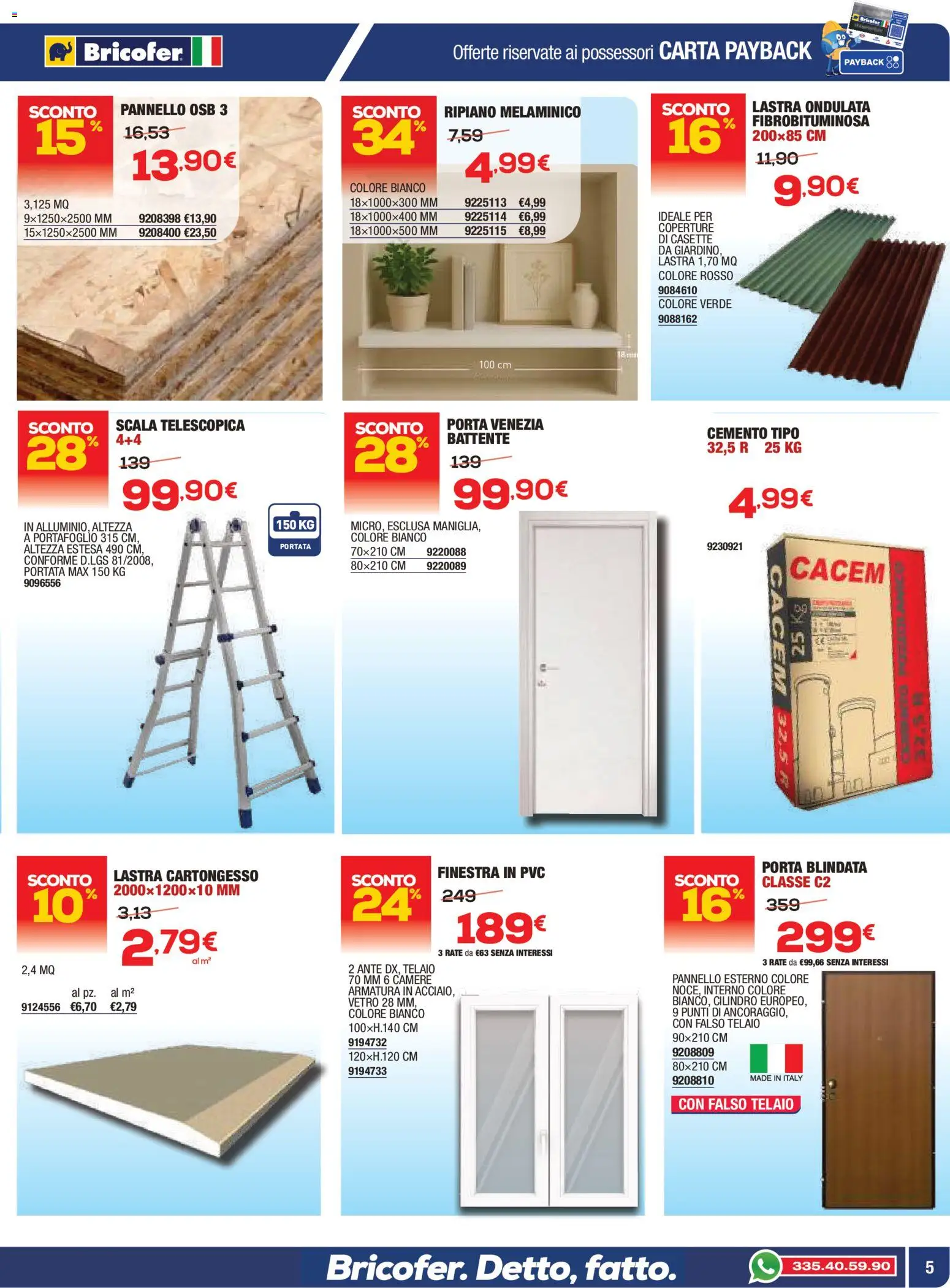 Volantino Bricofer del 09.04.2026 | Pagina: 5 | Prodotti: Ripiano, Portafoglio, Scala