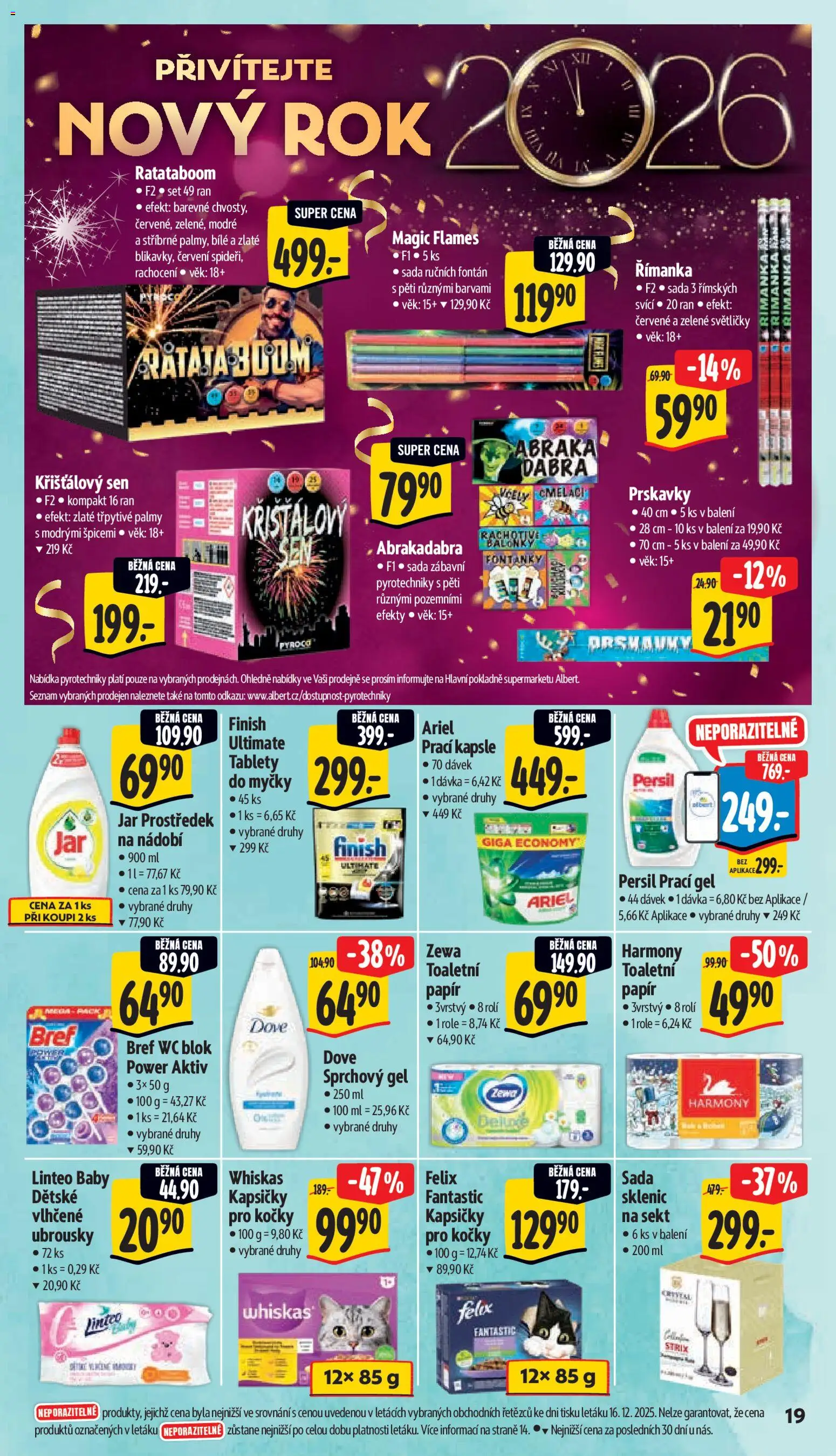 Albert leták - Supermarket od 27.12.2025 | Strana: 27 | Produkty: Prskavky, Dove, Balón, Jar