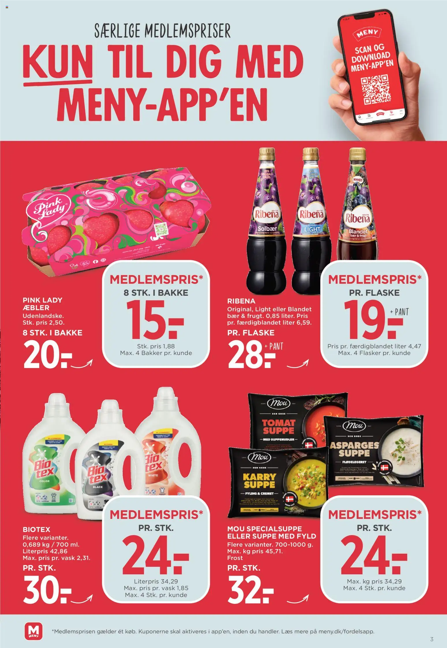 Meny tilbudsavis – gyldig fra 06.03.2026 | Side: 2 | Produkter: Karry, Æbler, Suppe, Asparges