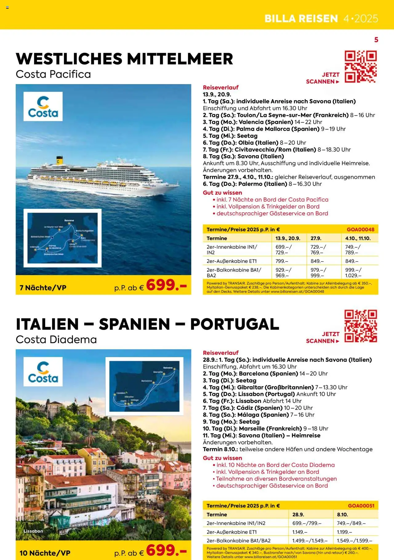 Billa Kreuzfahrt Highlights 2025 gültig ab 03.06.2025 | Seite: 5 | Produkte: Uhr