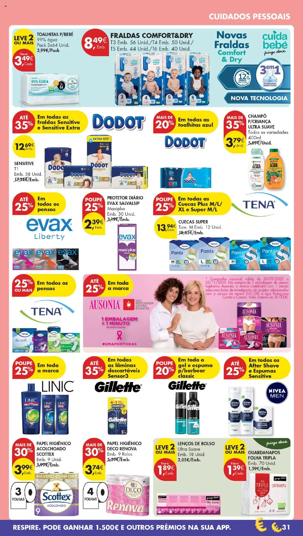 Pingo Doce Poupe Esta Semana Madeira │ válido de 21.10.2025 | Página: 31 | Produtos: Bolsa, Guardanapos, Shampoo, Cuecas