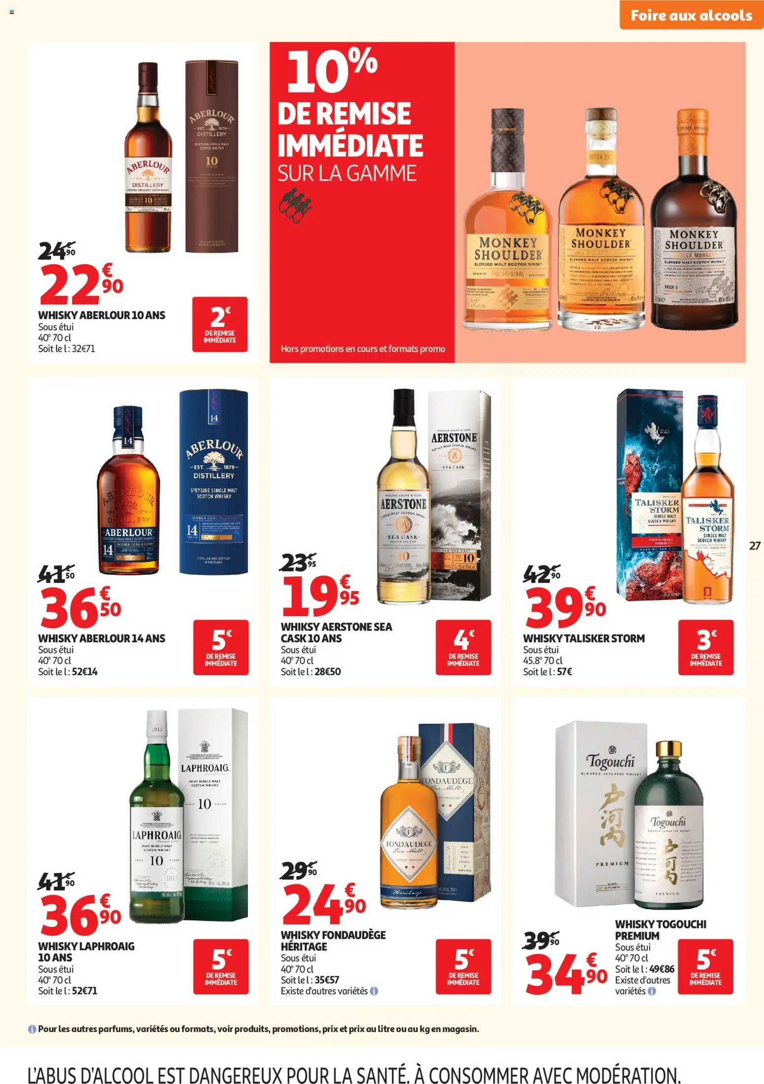 {H1} | Page: 27 | Produits: Whisky, Étui, Monkey shoulder, Alcools