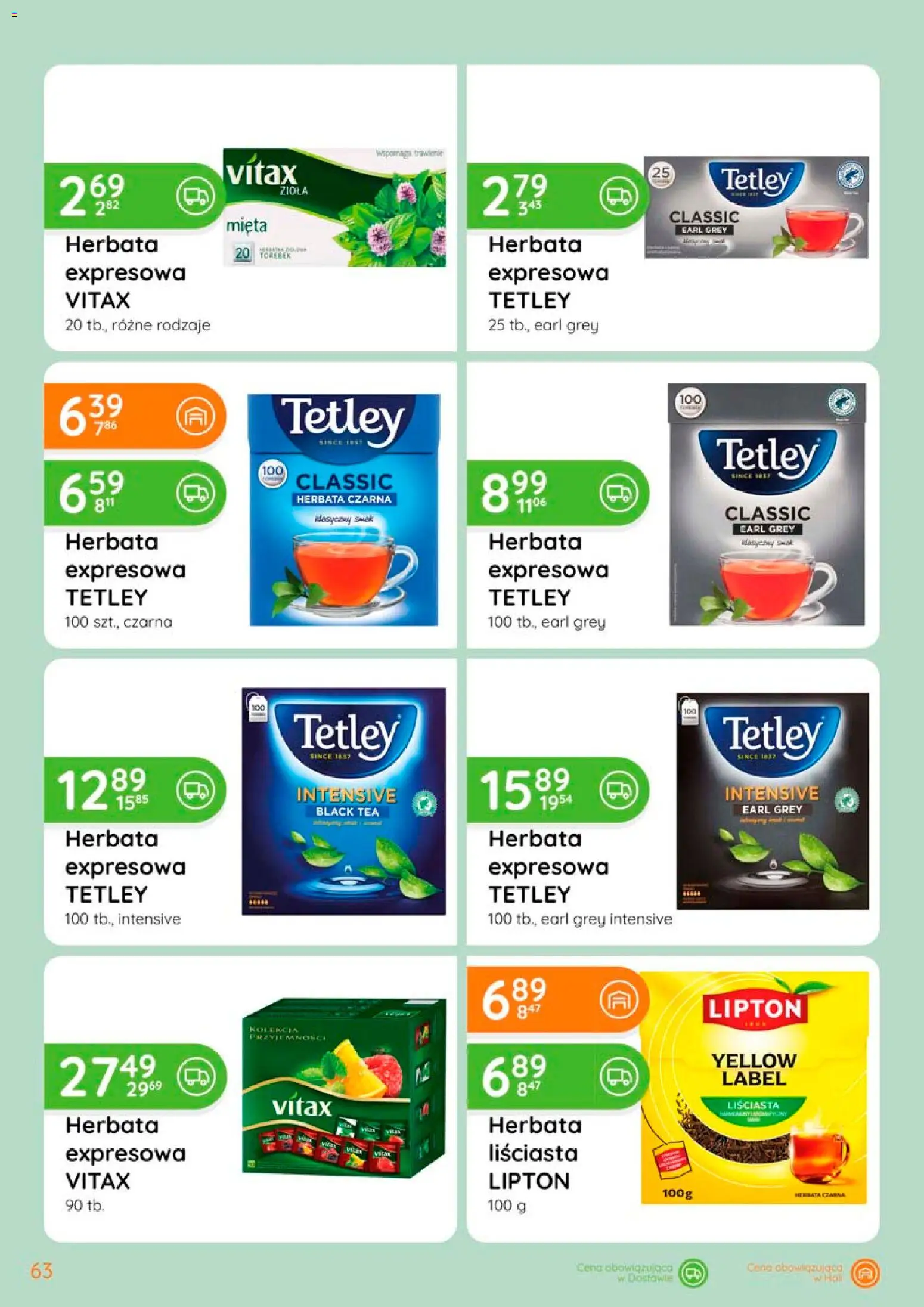 Eurocash gazetka od 02.04.2026 | Strona: 63 | Produkty: Herbata earl grey, Mięta, Herbata