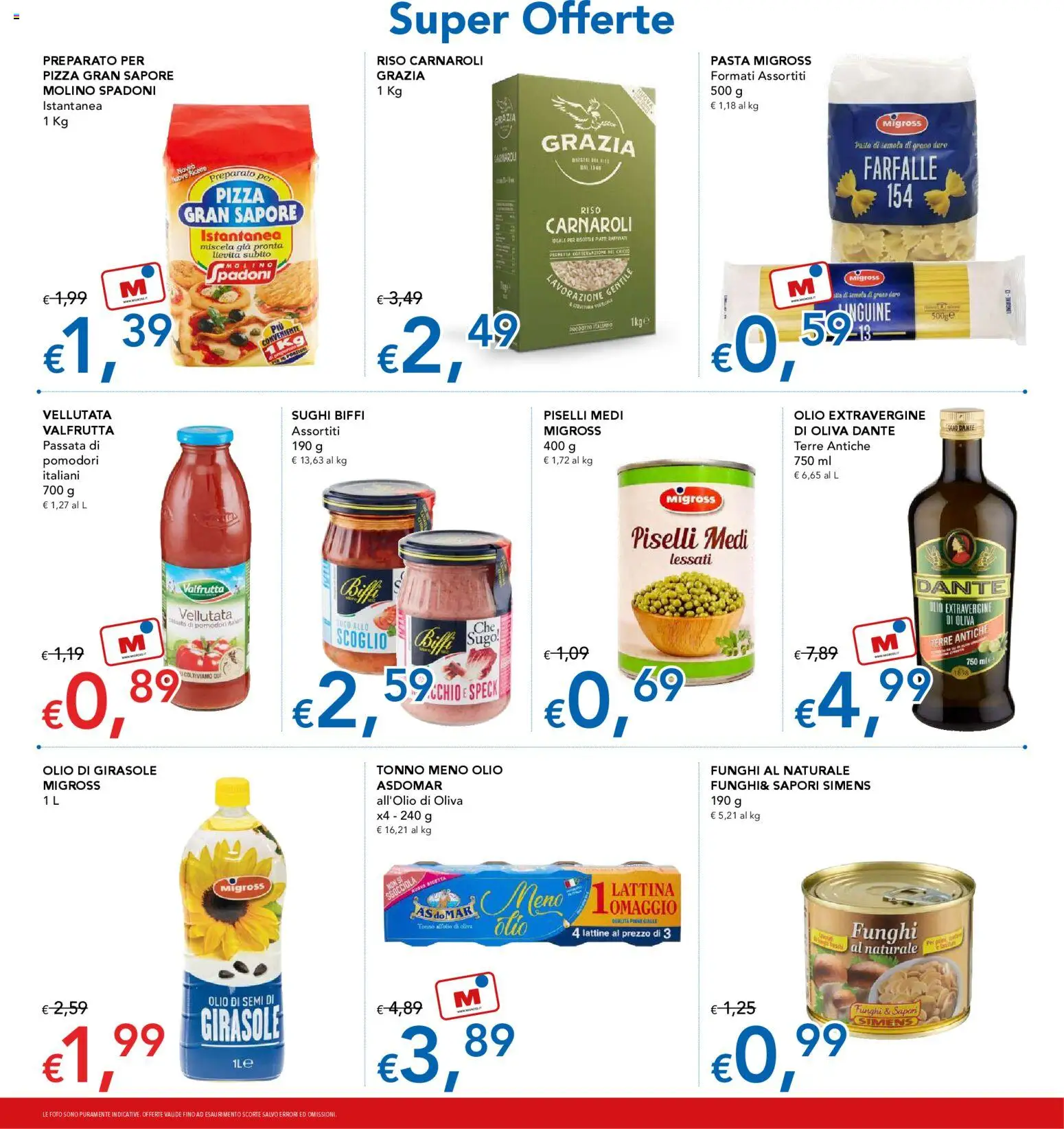 Volantino Migross del 15.01.2026 | Pagina: 9 | Prodotti: Riso Carnaroli, Pizza, Pomodori, Sugo