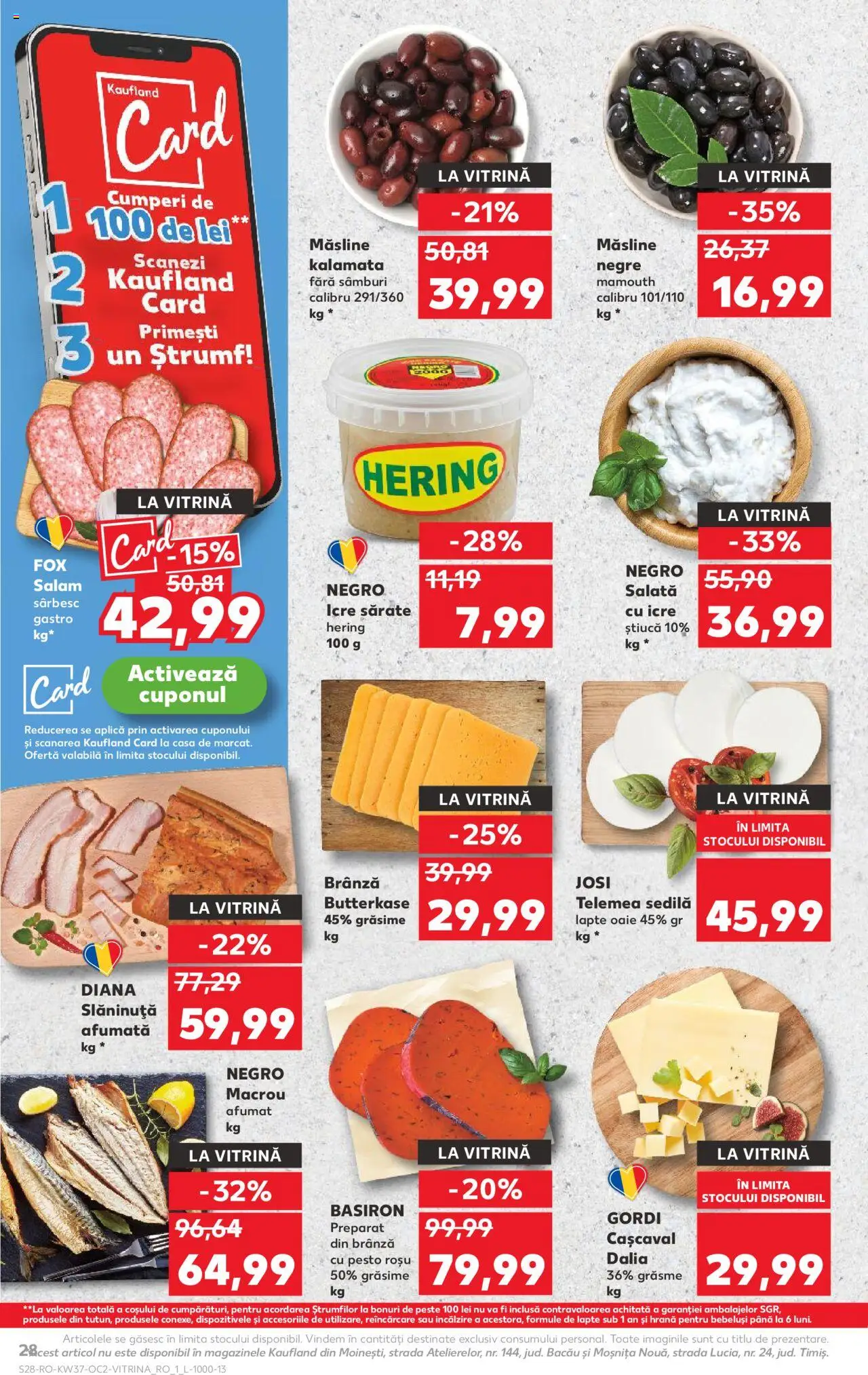 Kaufland RO akciós ujság - amely érvényes a következő dátumtól: 10.09.2025 | Oldal: 28 | Termékek: Pesto, Hering, Saláta