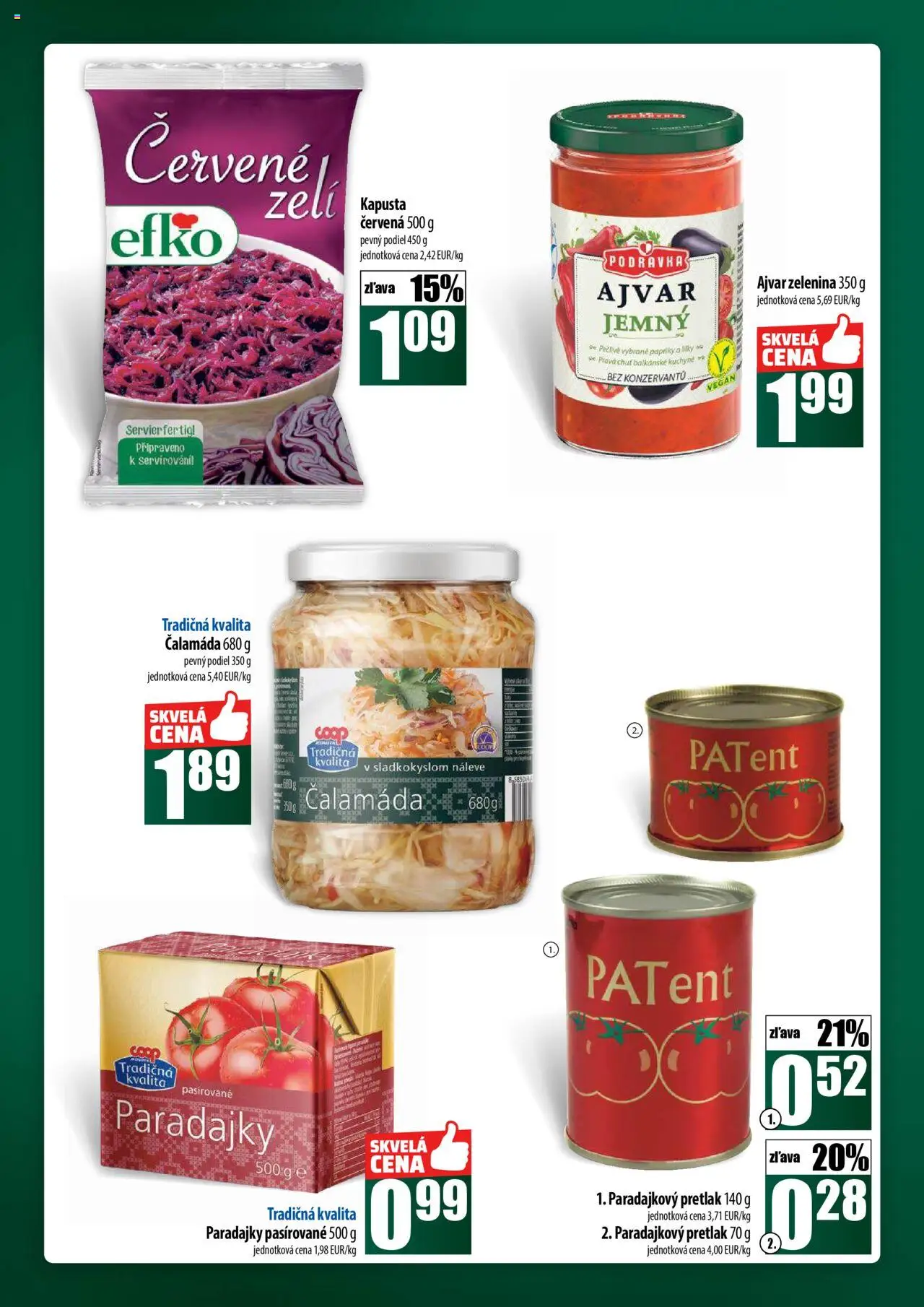 Nové COOP Jednota akcie – leták je platný od 18.09.2025 | Strana: 32 | Produkty: Kapusta, Paradajky, Kapusta červená, Kuchyne