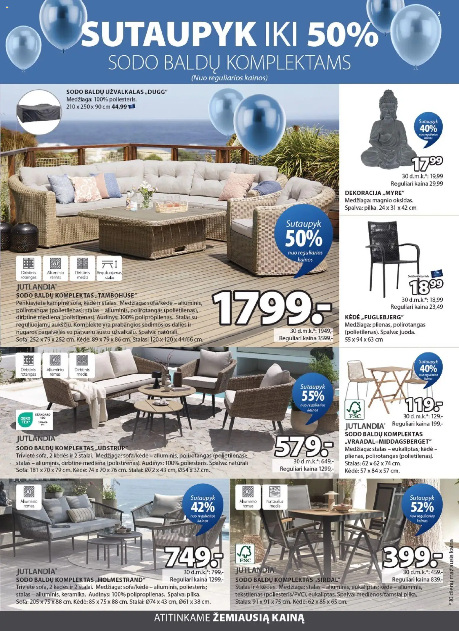 JYSK akcijos nuo 14.04.2026 | Puslapis: 3 | Prekių: Sofa, Stalas, Kėdė, Užvalkalas