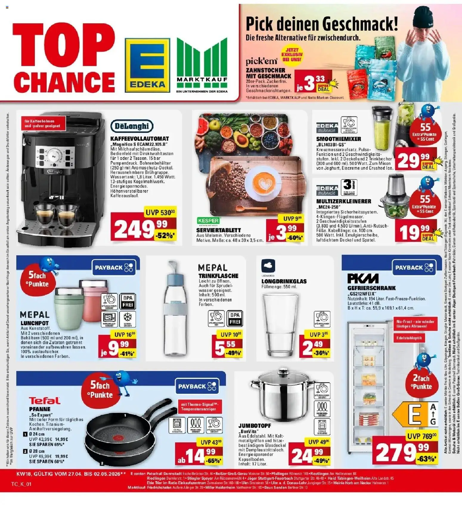 Angebote – gültig ab 27.04.2026 | Seite: 66 | Produkte: Berliner, Gefrierschrank, Eiscreme, Wasser