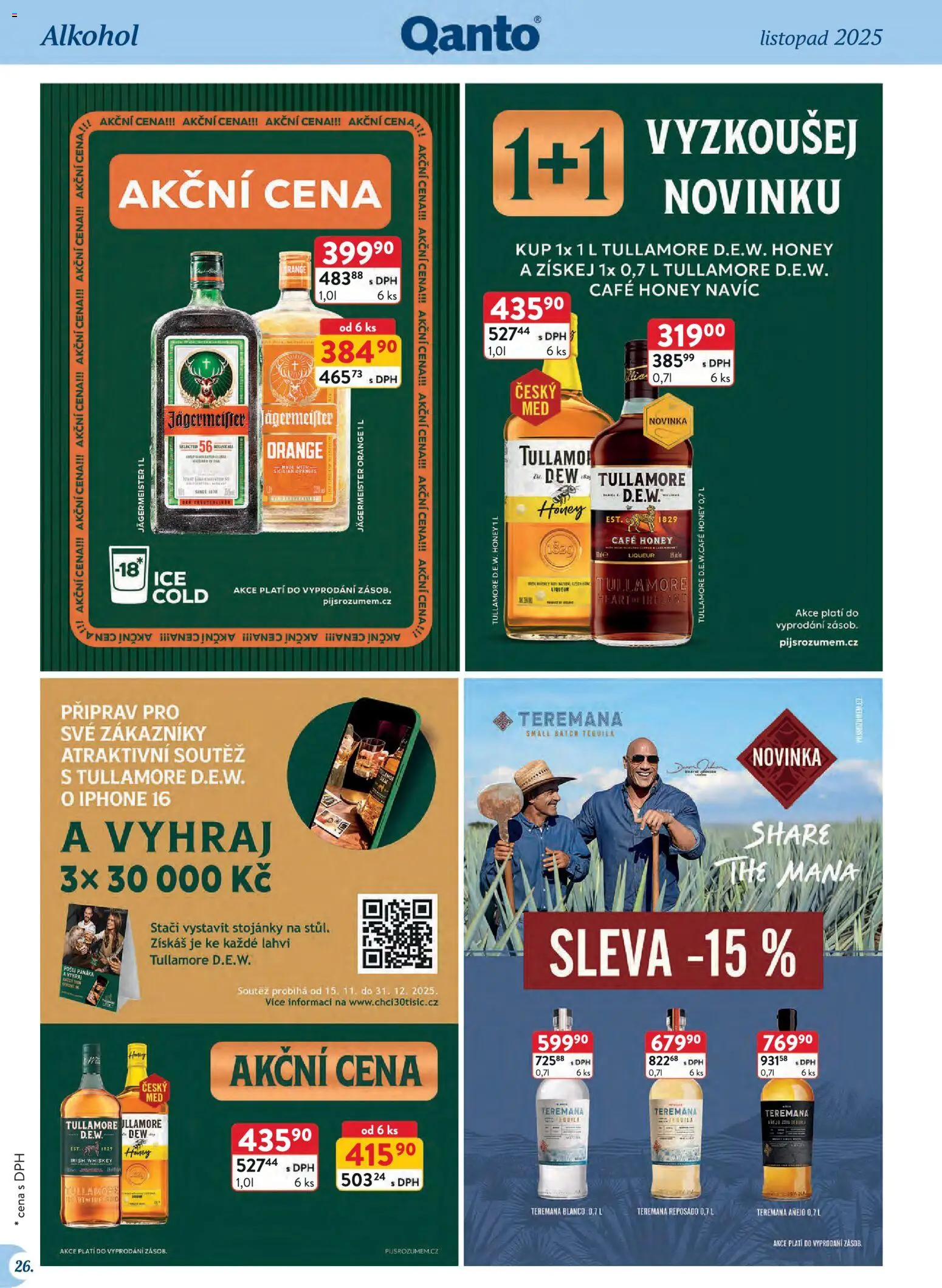 Astur & Qanto - Leták - Velkoobchod 11/2025 od 01.11.2025 | Strana: 26 | Produkty: Jägermeister, Whiskey, Iphone, Tequila