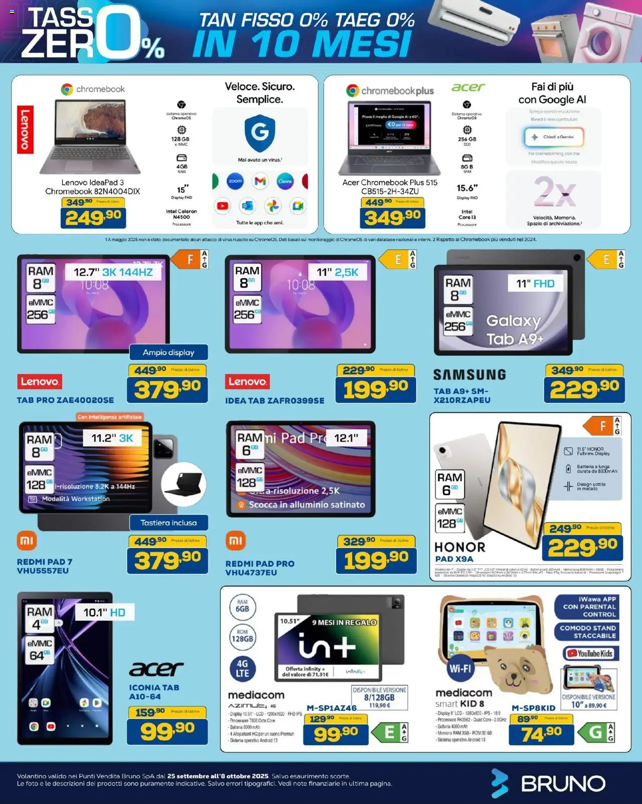 Volantino BRUNO del 25.09.2025 | Pagina: 14 | Prodotti: Tastiera, Alluminio, Batteria, Samsung