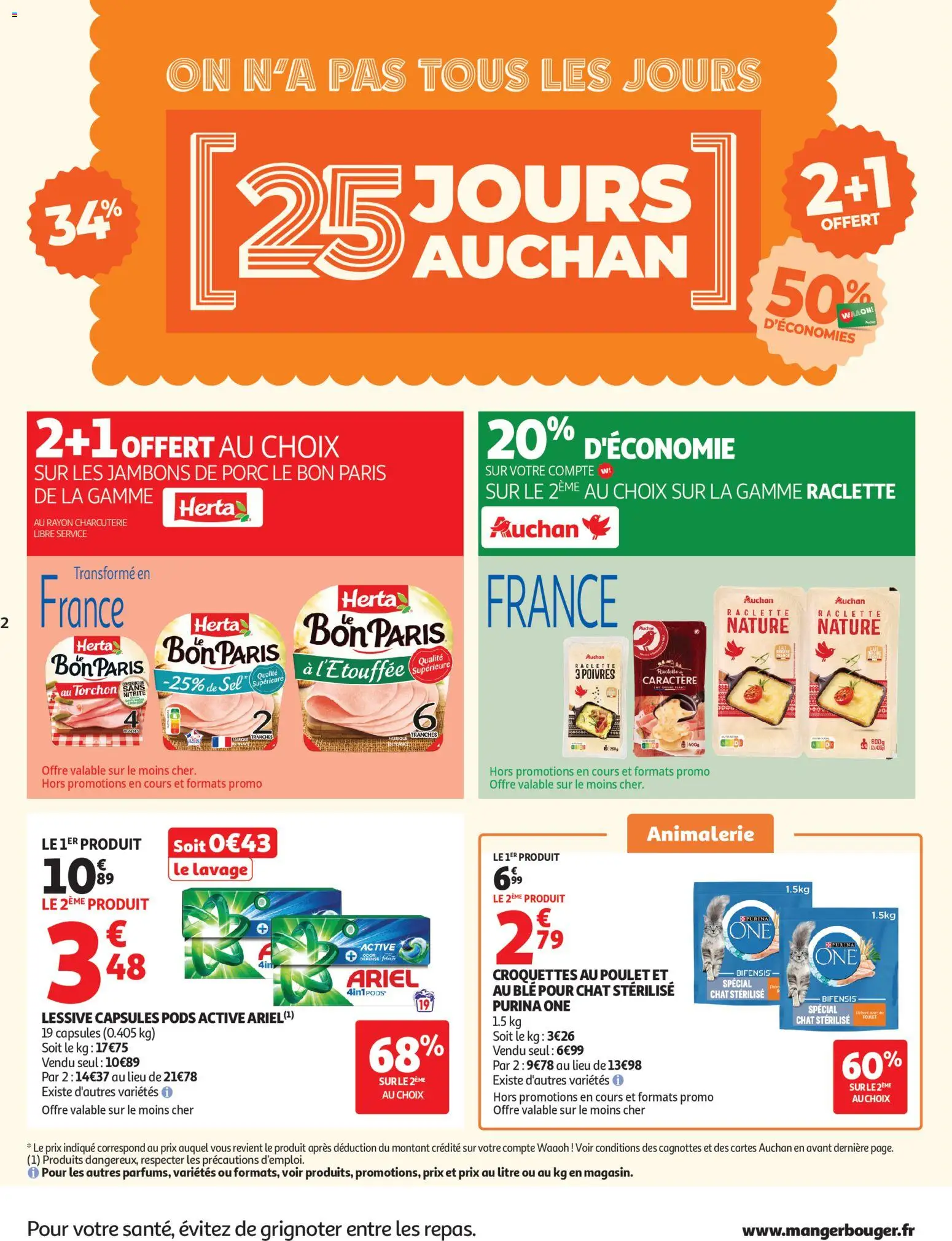 {H1} | Page: 2 | Produits: Ariel, Torchon, Lessive, Porc