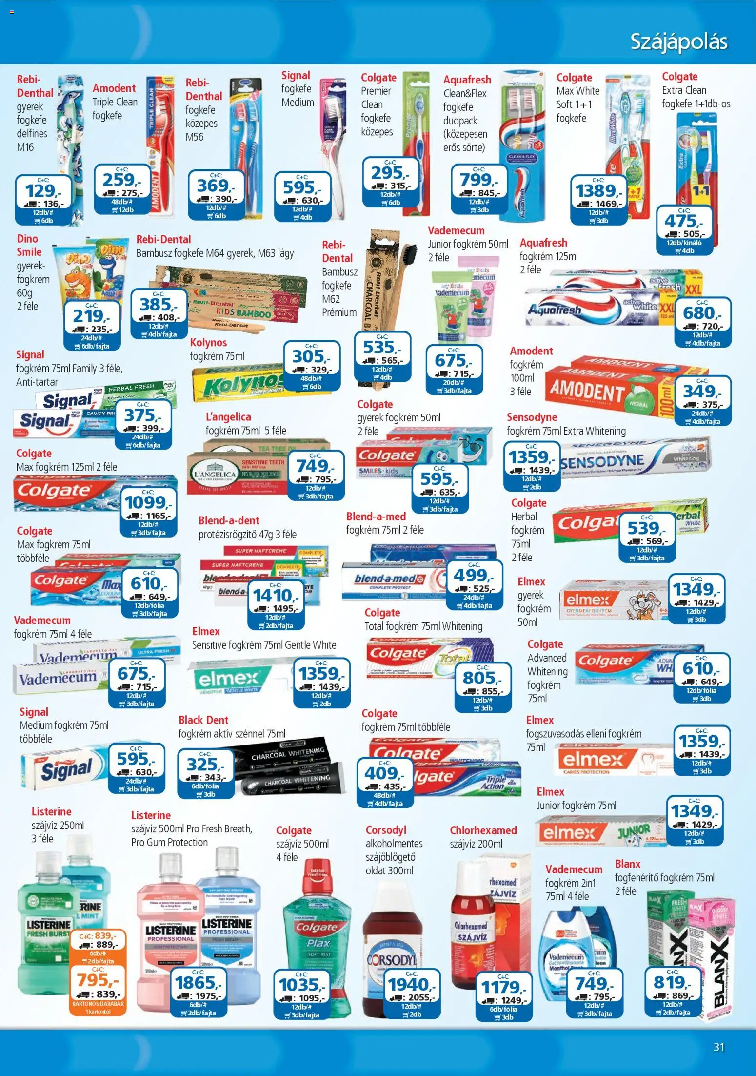 ÁRKLUB akciós ujság - amely érvényes a következő dátumtól: 01.11.2025 | Oldal: 31 | Termékek: Tea, Fogkrém, Fogkefe, Szájvíz