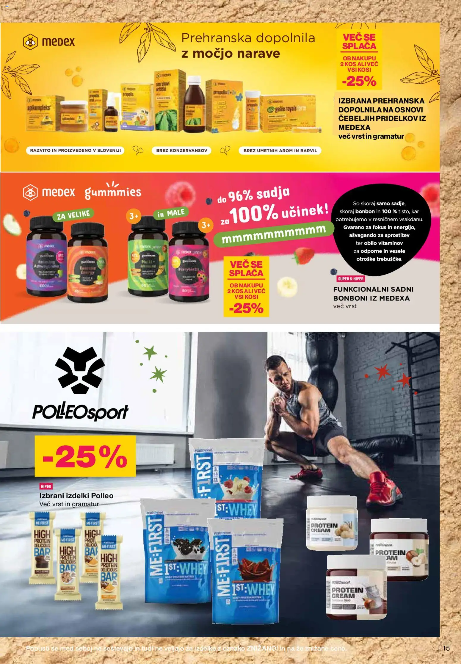 Novi Mercator katalog ponudbe – veljaven od 12.11.2025 | Stran: 15 | Izdelki: Prehranska dopolnila, Bonboni, Kos