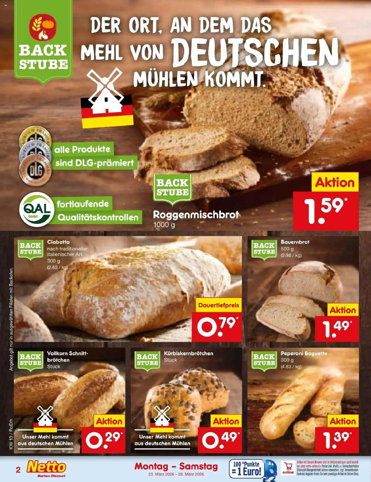 Netto Marken-Discount Prospekt Mauern	 – gültig ab 23.03.2026 | Seite: 28 | Produkte: Mehl, Baguette