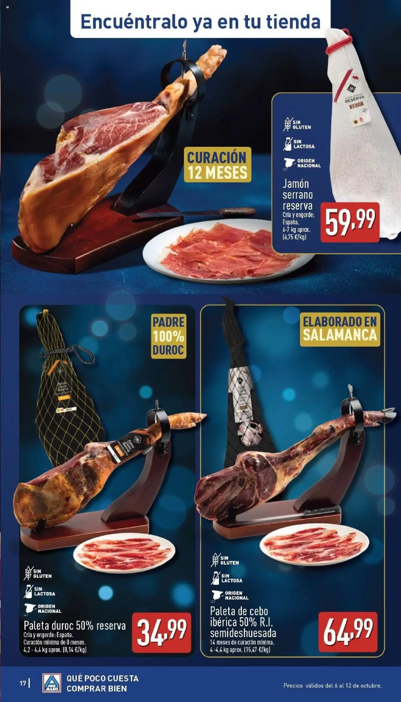 Aldi folleto Baleares │ válido desde el 06.10.2025 | Página: 17 | Productos: Jamón serrano, Jamón