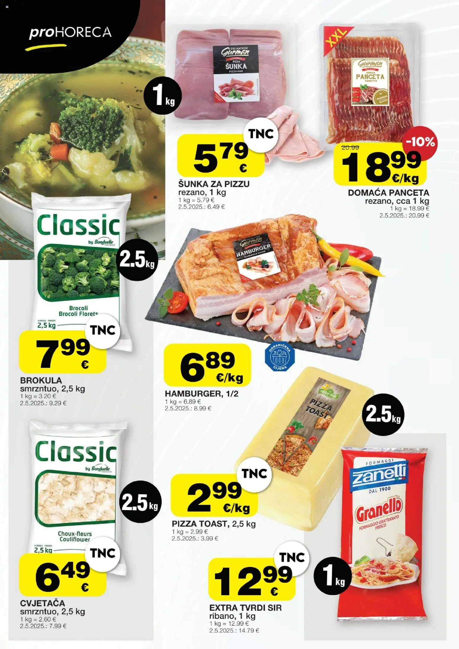 Stanić Diskont katalog | vrijedi od 09.04.2026 | Stranica: 6 | Proizvodi: Brokula, Toast, Šunka, Tvrdi sir