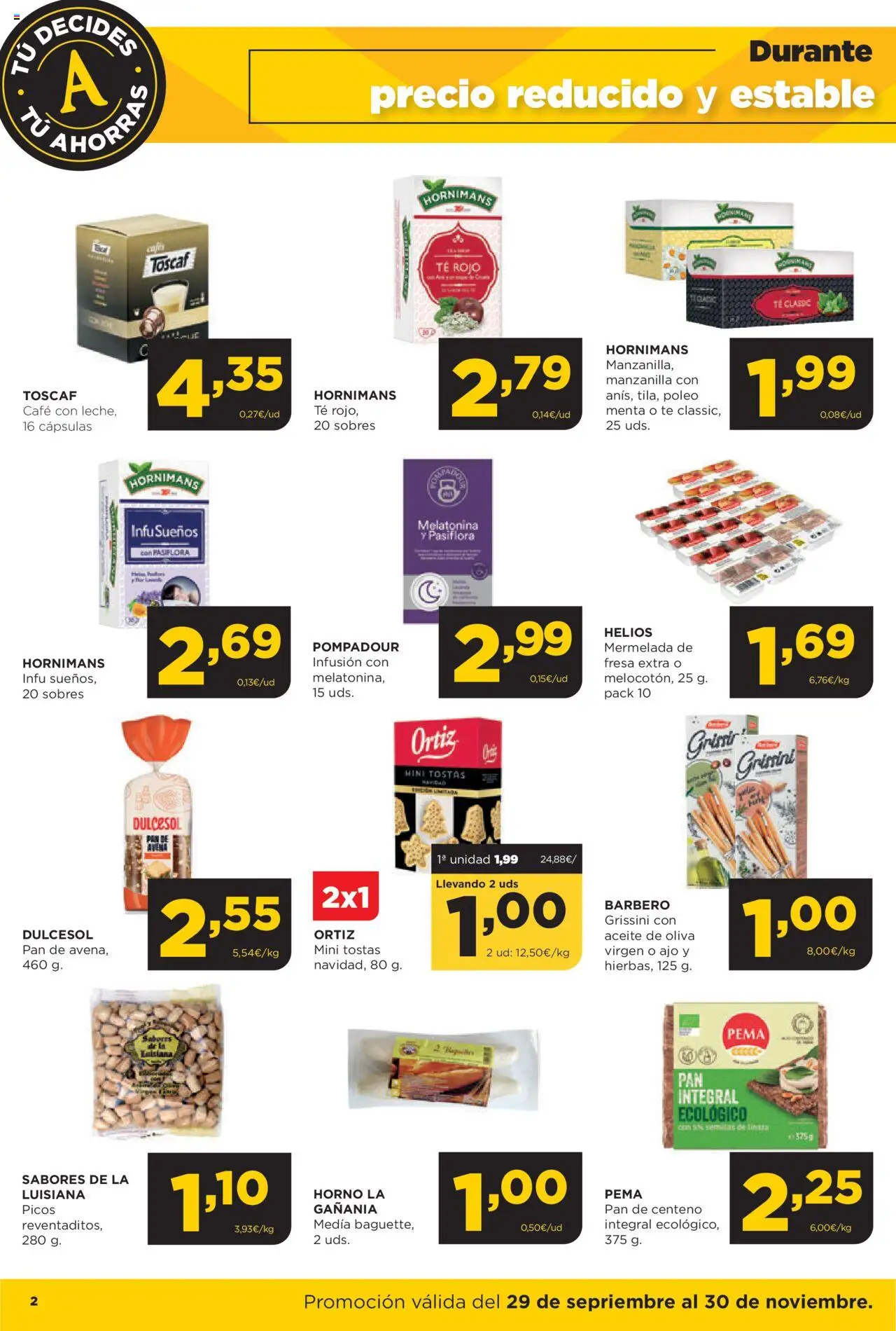 Alimerka folleto │ válido desde el 29.09.2025 | Página: 2 | Productos: Aceite, Pan, Café, Aceite de oliva