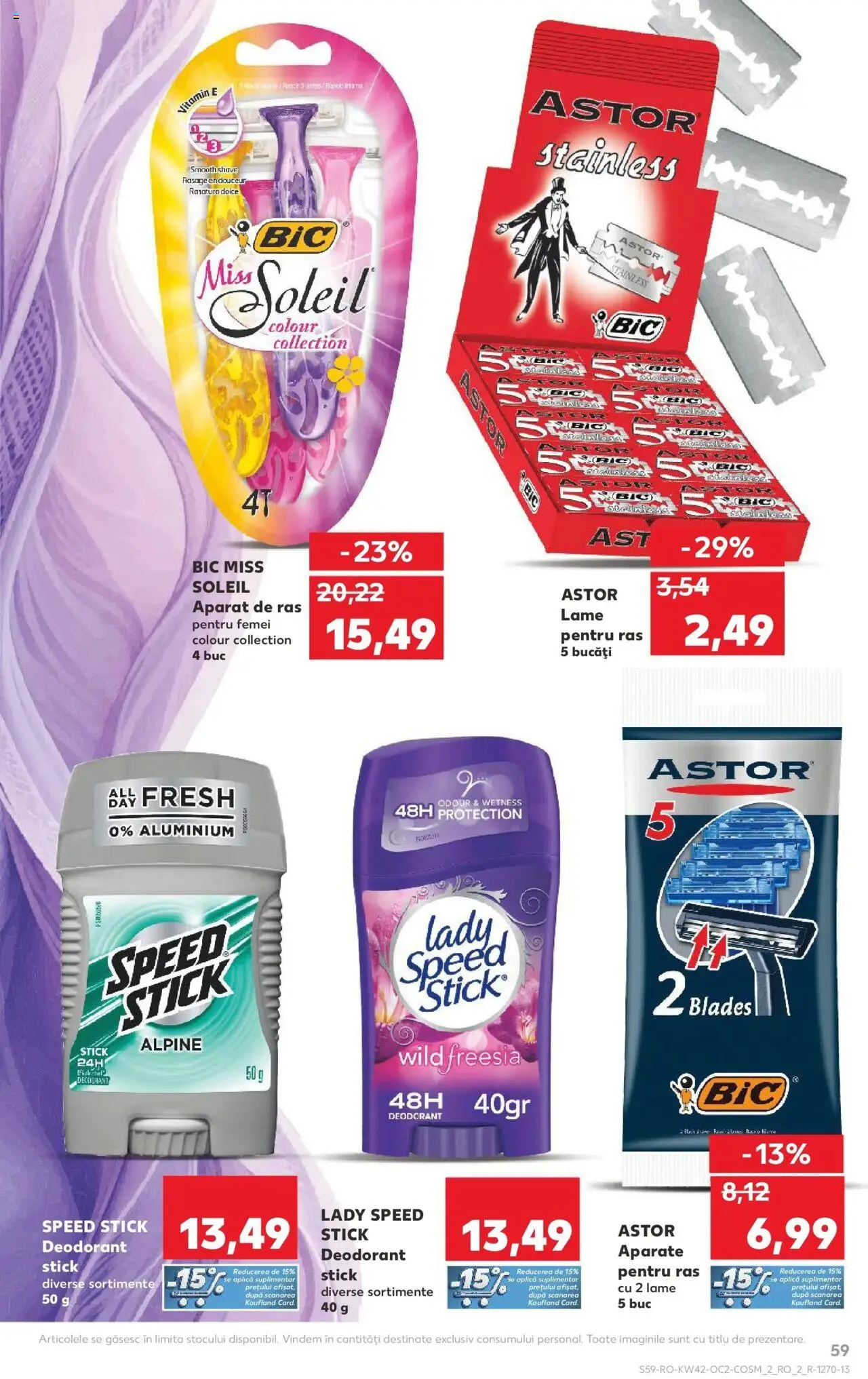 Noul catalog Kaufland – valabil de la 15.10.2025 | Pagină: 59 | Produse: Aparat De Ras, Deodorant