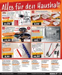 Norma - Bestellmagazin gültig ab 01.09.2025 | Seite: 17 | Produkte: Wasser, Kabel, Staubsauger, Steckdose