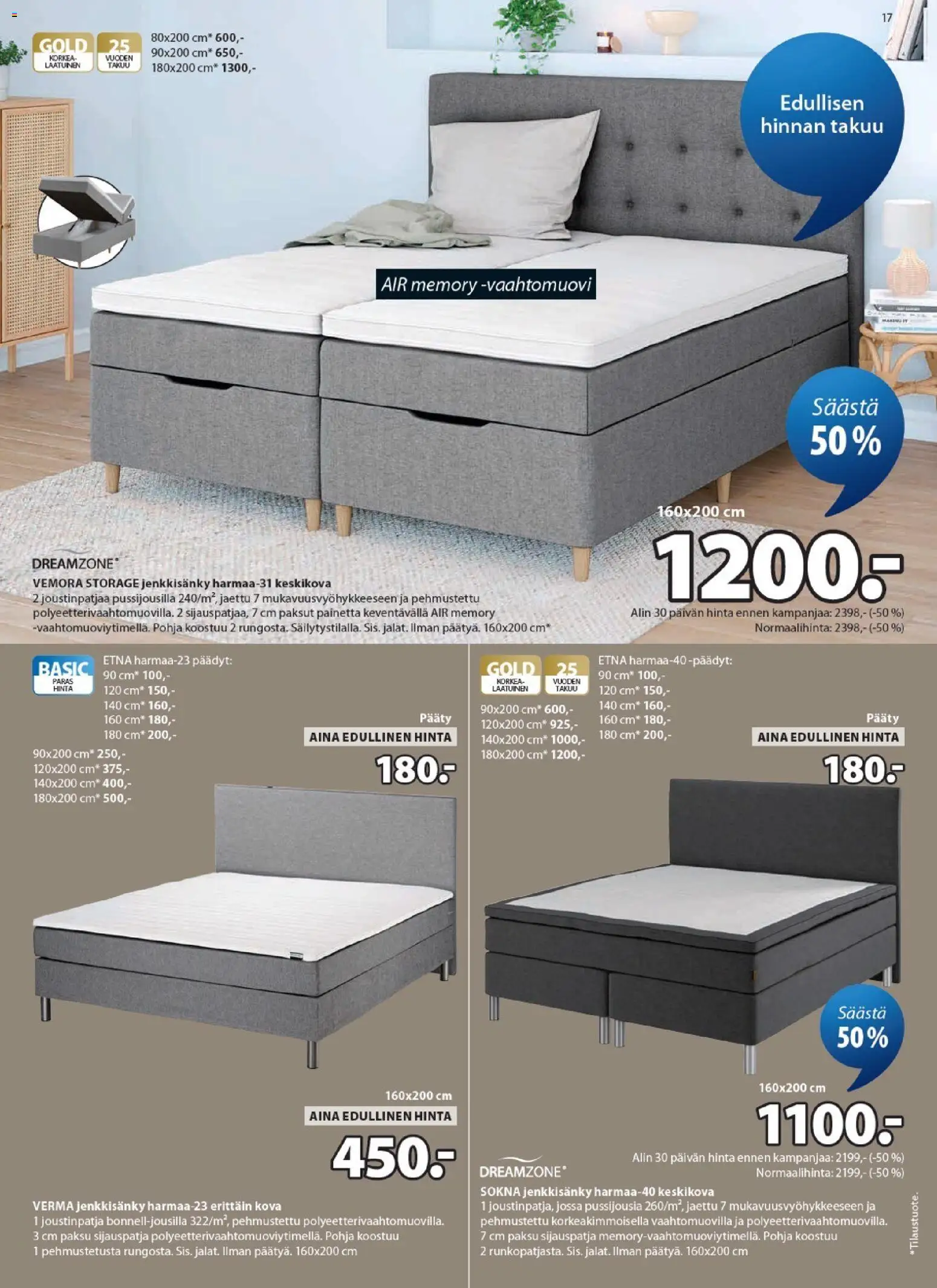 JYSK tarjoukset – voimassa 23.04.2026 alkaen | Sivu: 17 | Tuotteet: Jenkkisänky