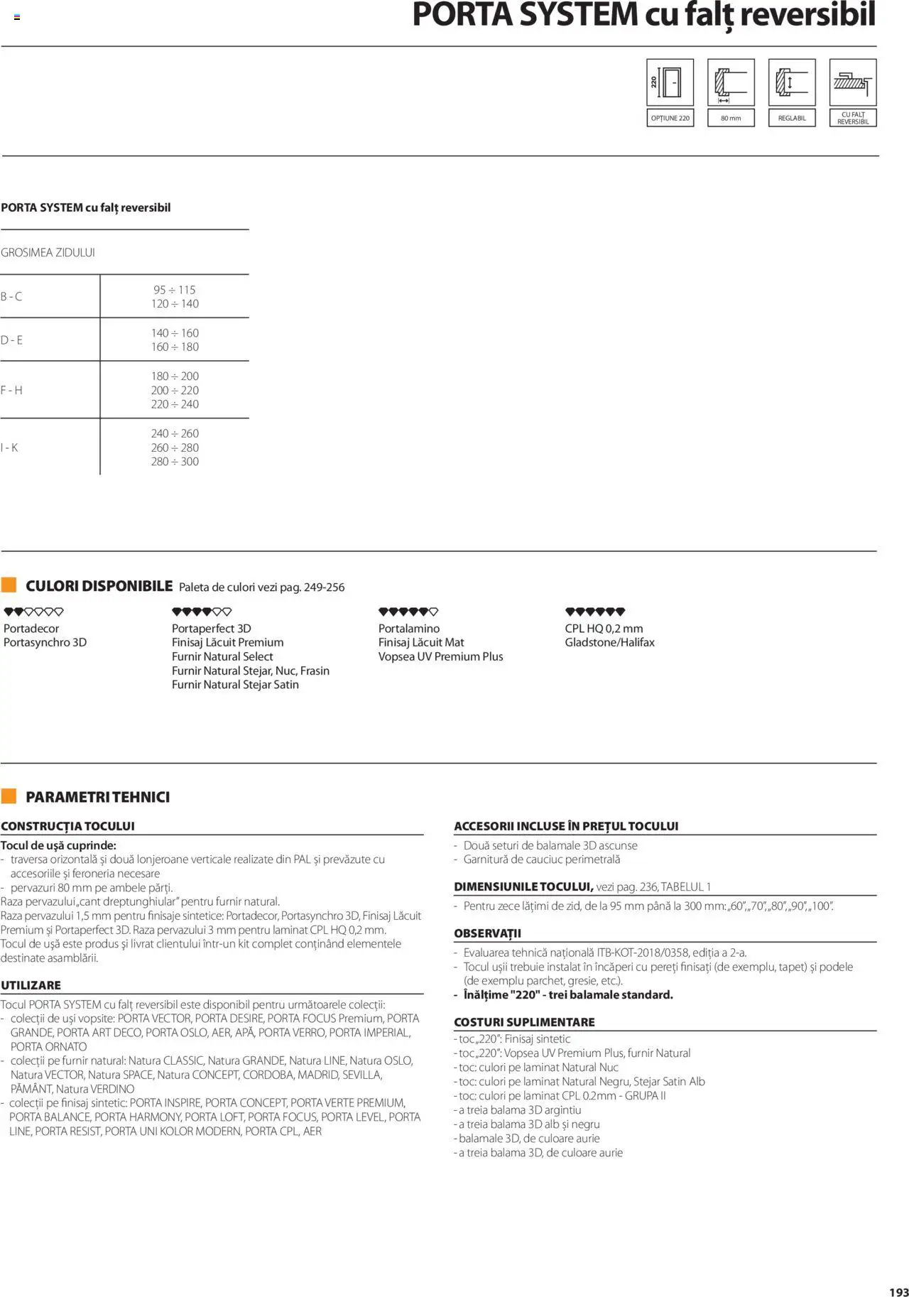 Catalog Proges – valabil de la 01.05.2025 | Pagină: 193 | Produse: Vopsea, Tapet, Ușă