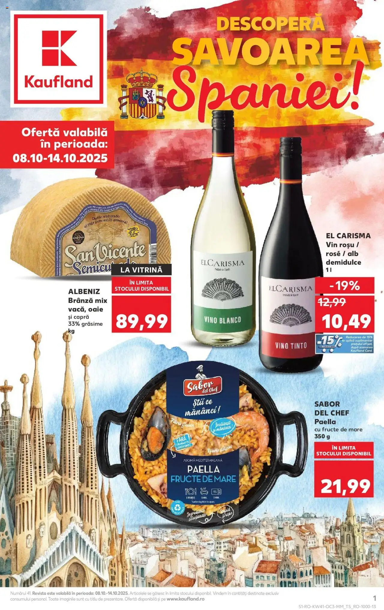 Noul catalog Kaufland – valabil de la 08.10.2025 | Pagină: 1 | Produse: Vitrină, Brânză, Vin, Fructe