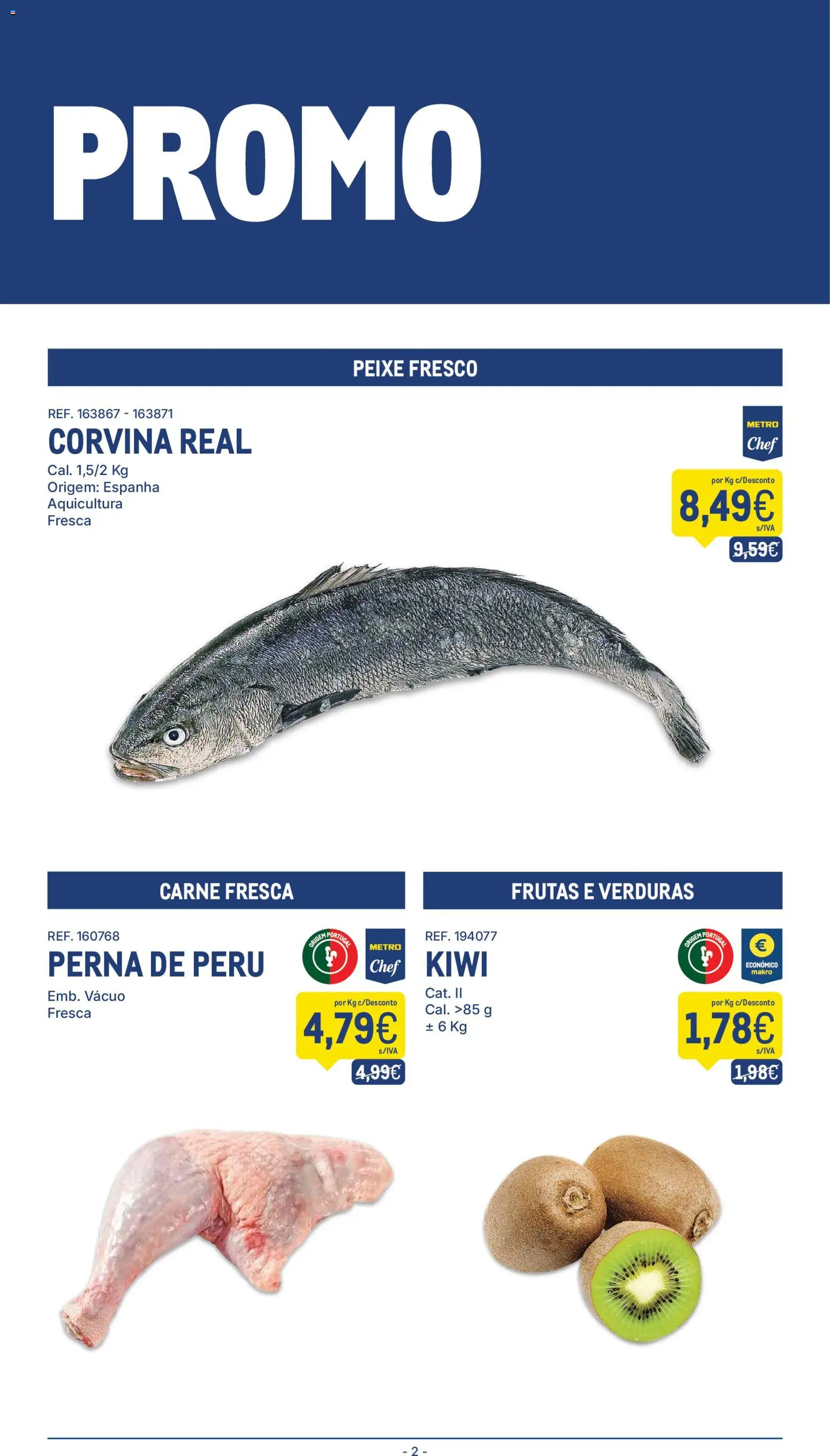 Makro folheto │ válido de 09.12.2025 | Página: 2 | Produtos: Peru, Peixe, Carne, Kiwi