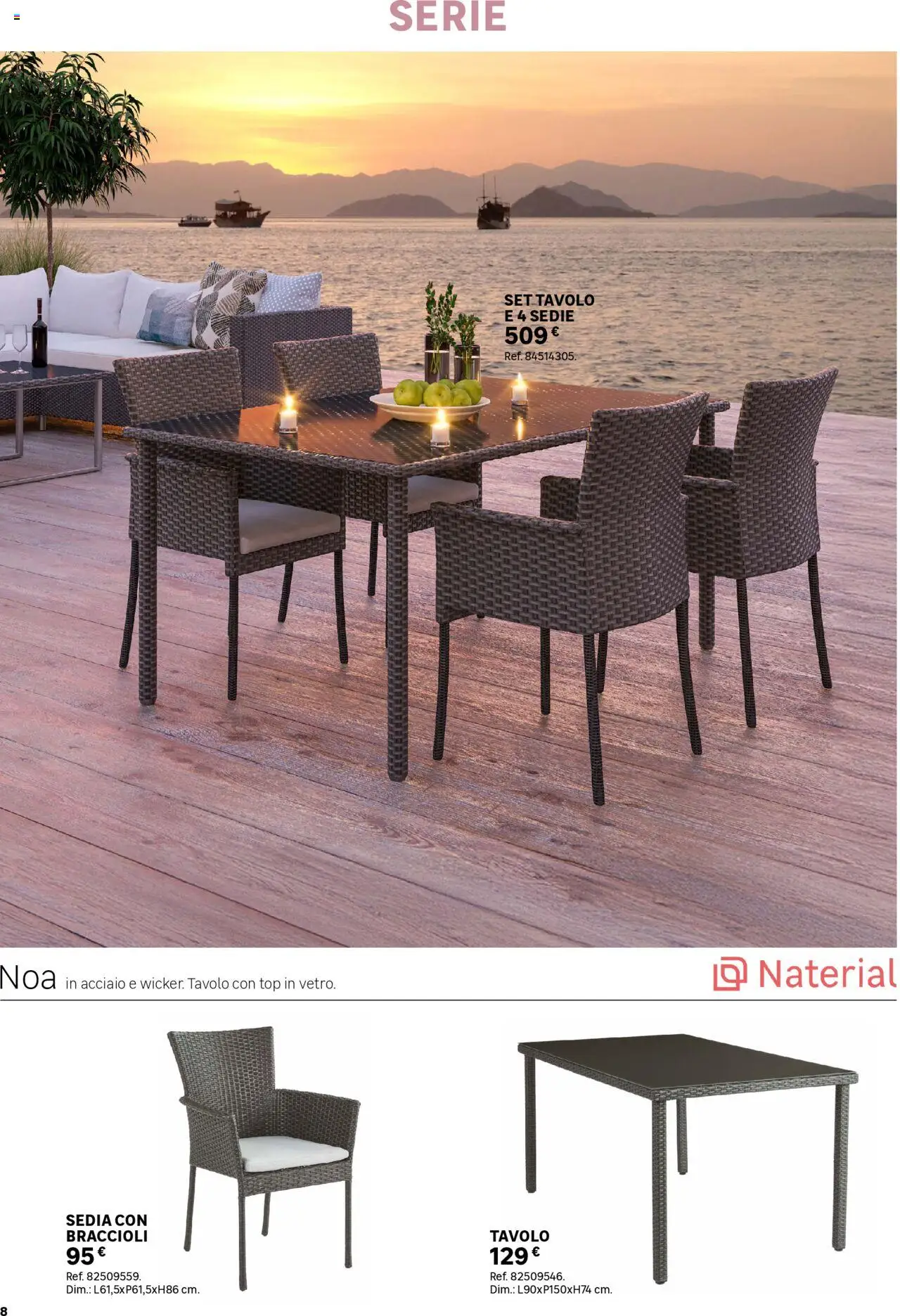 Volantino Leroy Merlin del 02.06.2025 | Pagina: 8 | Prodotti: Braccioli, Top, Tavolo, Sedia