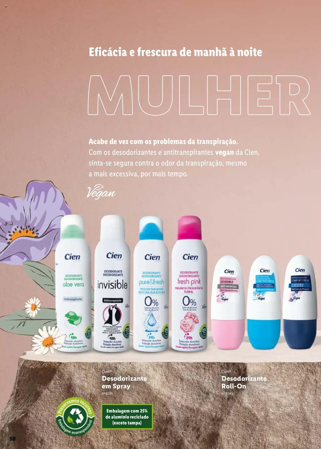Lidl Cien - Beleza Inteligente │ válido de 26.02.2024 | Página: 58 | Produtos: Desodorizante