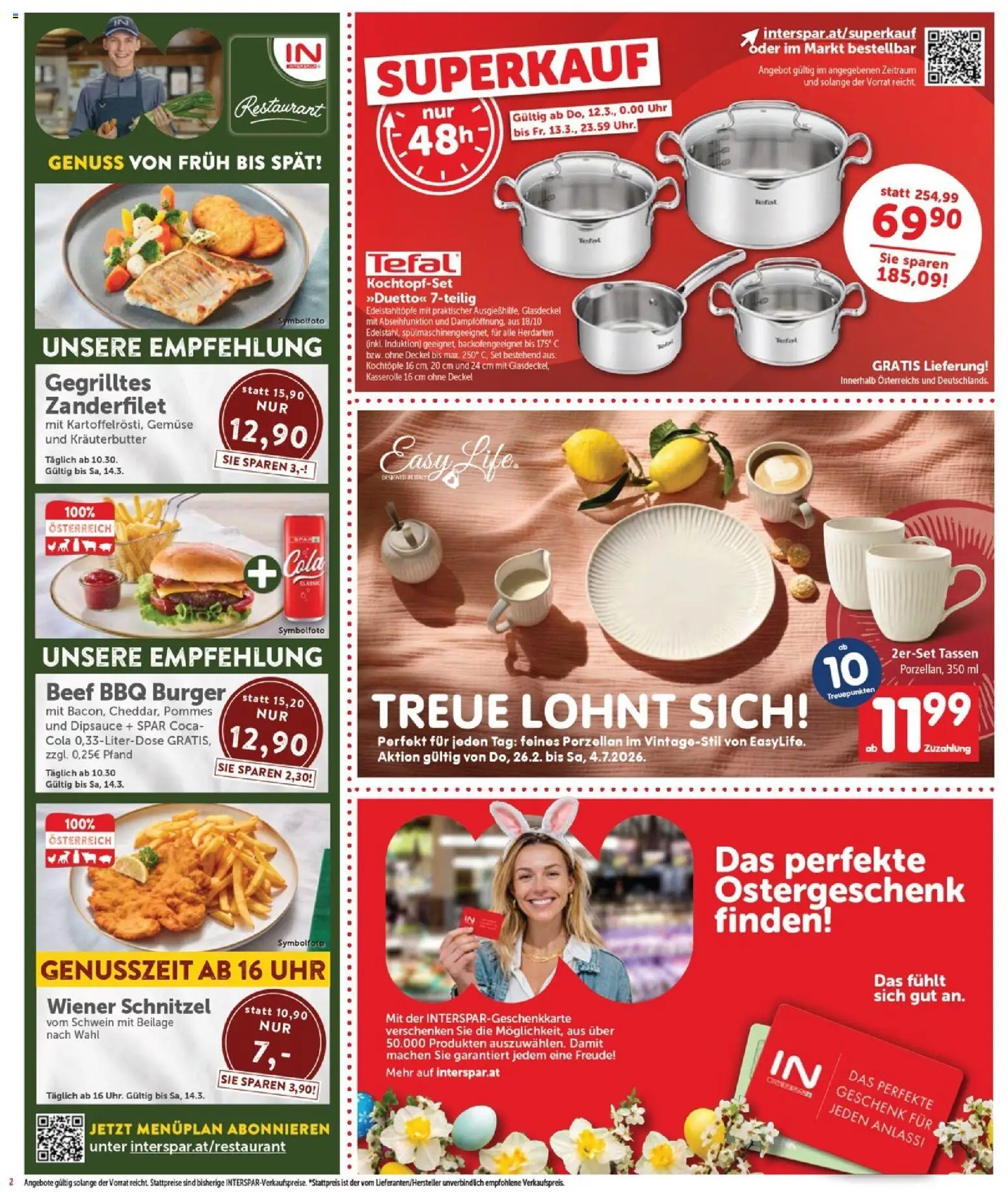 Interspar Flugblatt - Burgenland gültig ab 12.03.2026 | Seite: 2 | Produkte: Gemüse, Uhr