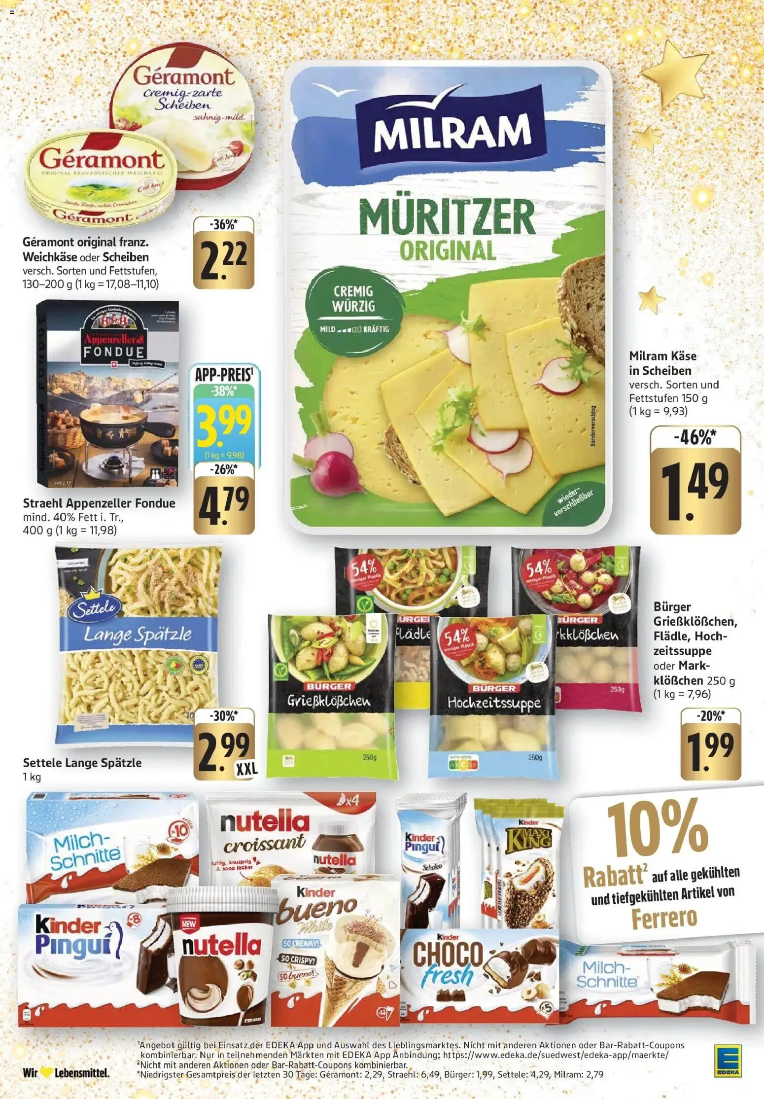 Edeka prospekt Pfalzgrafenweiler	 – gültig ab 08.12.2025 | Seite: 15 | Produkte: Geramont, Käse, Milram, Fondue