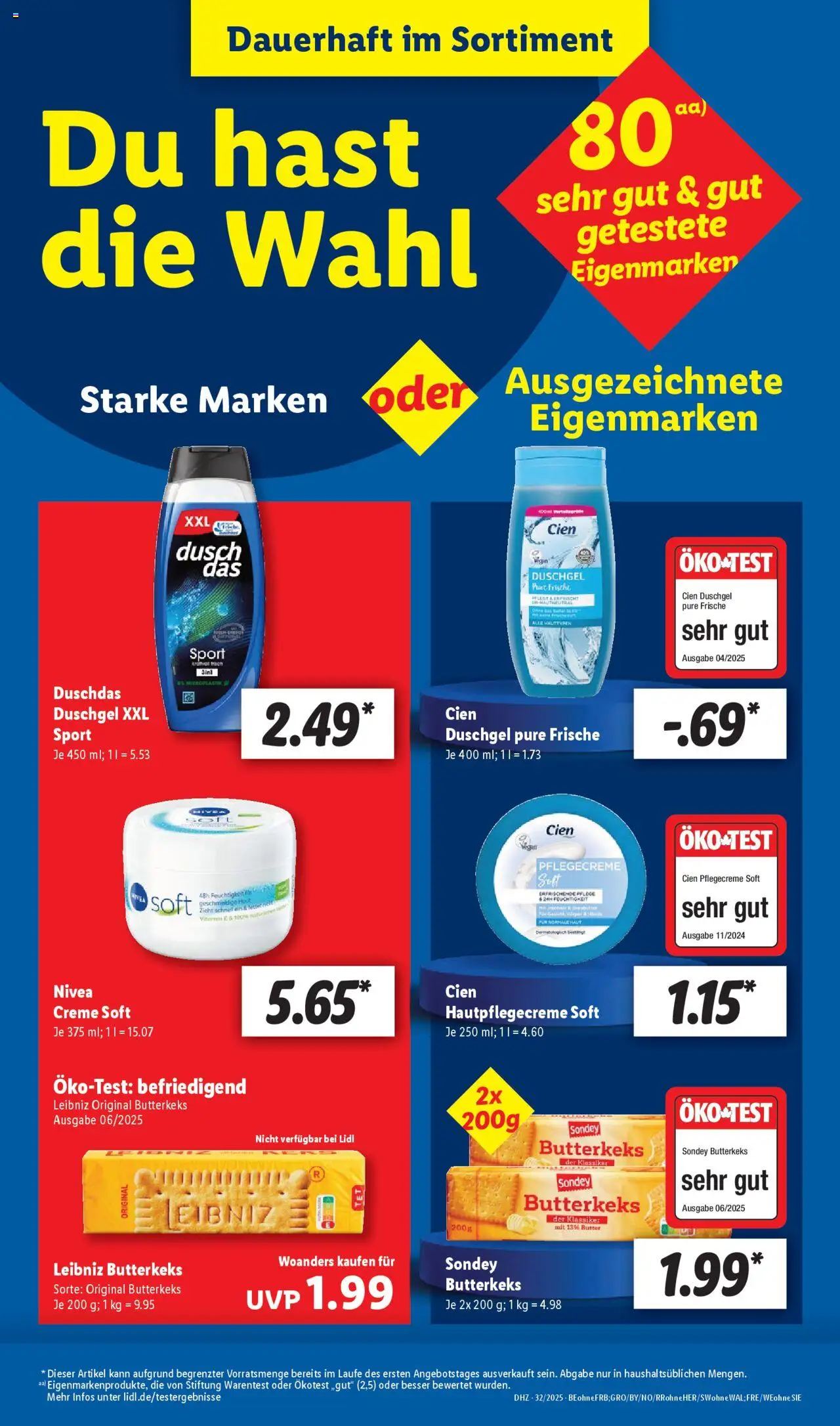 Lidl Prospekt Solingen - gültig ab dem 04.08.2025 | Seite: 57 | Produkte: Butter, Creme, Duschgel, Duschdas