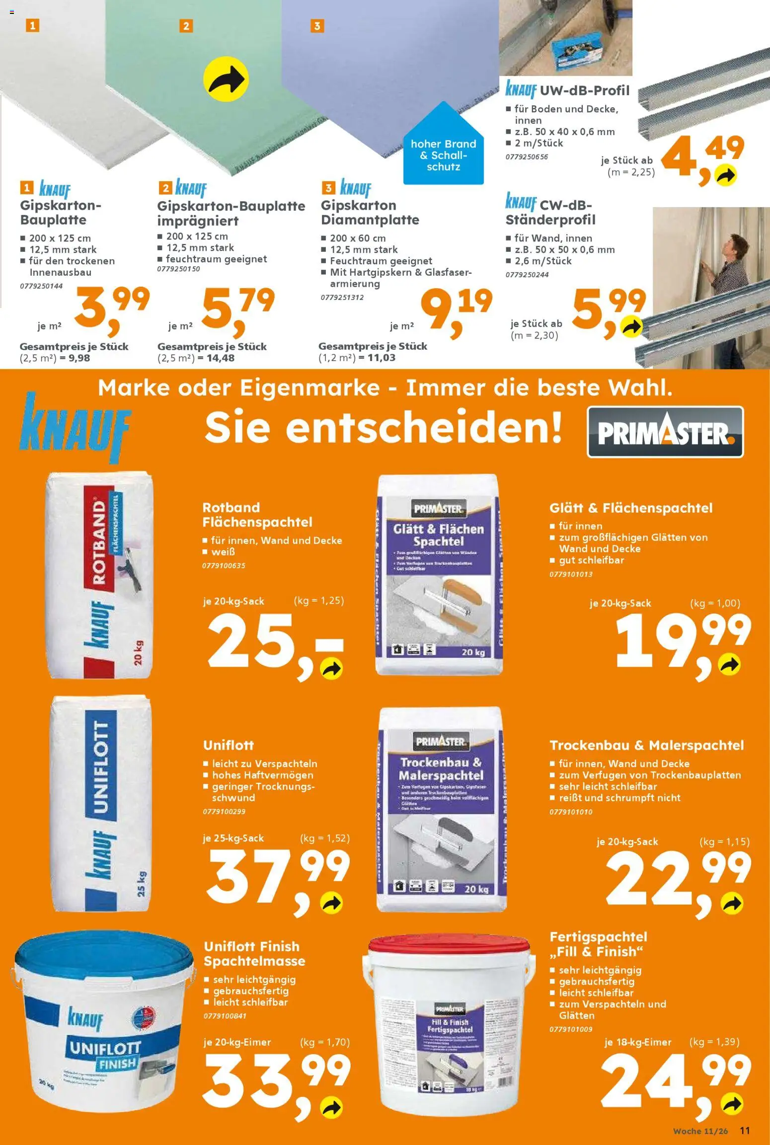 Globus Baumarkt Prospekt für Weinstadt-Endersbach – gültig ab 09.03.2026 | Seite: 11 | Produkte: Decke, Finish