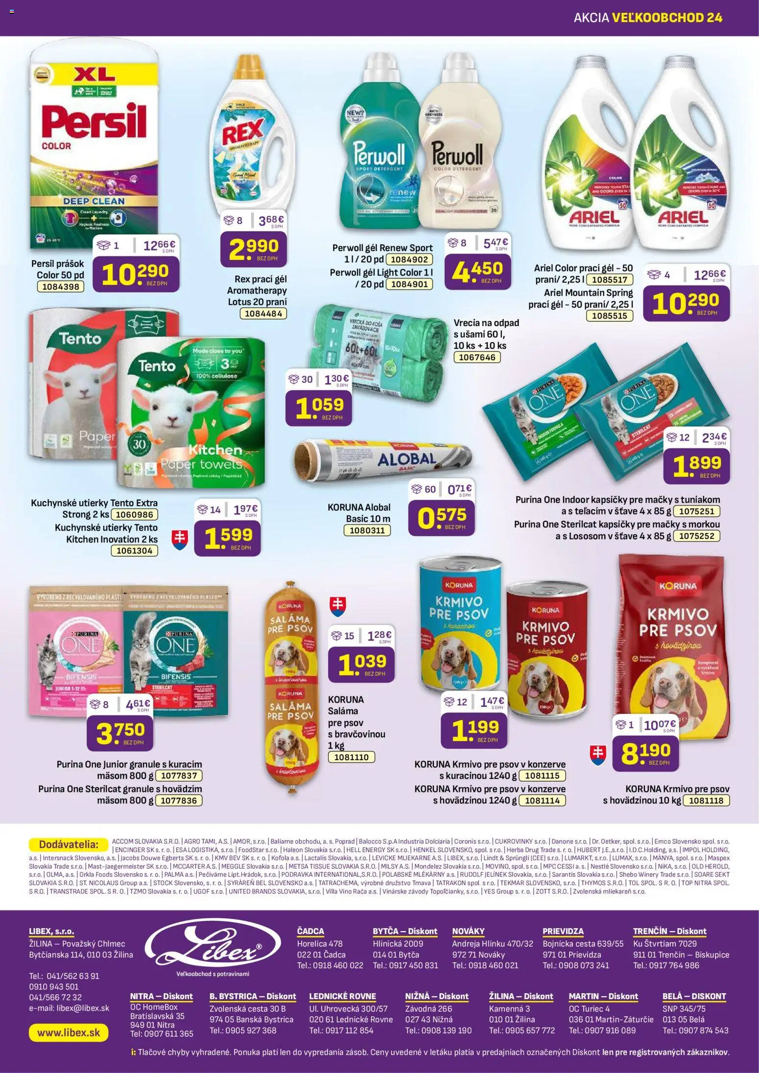 Nové Libex akcie – leták je platný od 05.01.2026 | Strana: 28 | Produkty: Víno, Perwoll, Lindt, Kofola