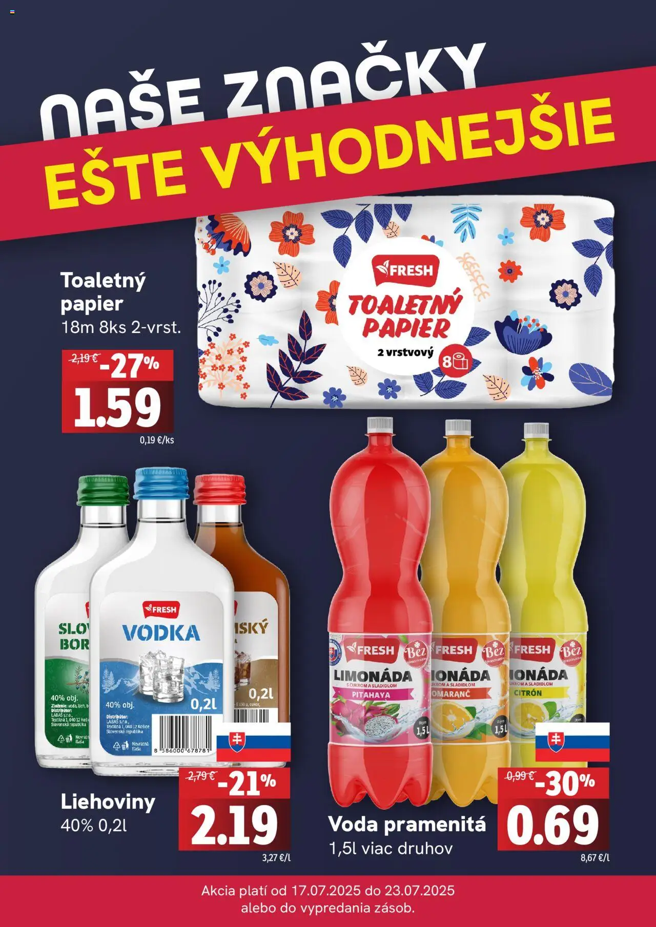 Fresh Leták │ platný od 17.07.2025 | Strana: 4 | Produkty: Vodka, Voda