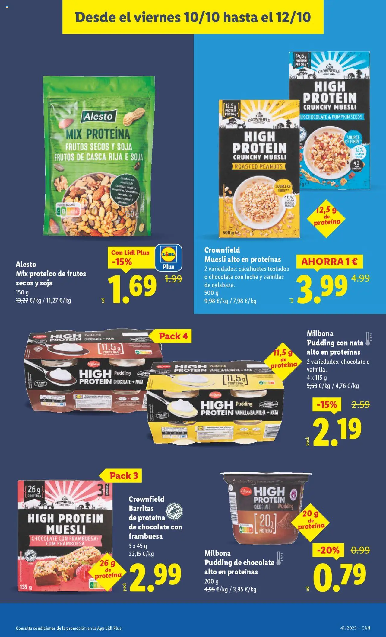 Lidl - Canarias │ válido desde el 06.10.2025 | Página: 23 | Productos: Leche, Chocolate, Frutos secos, Chocolate con leche