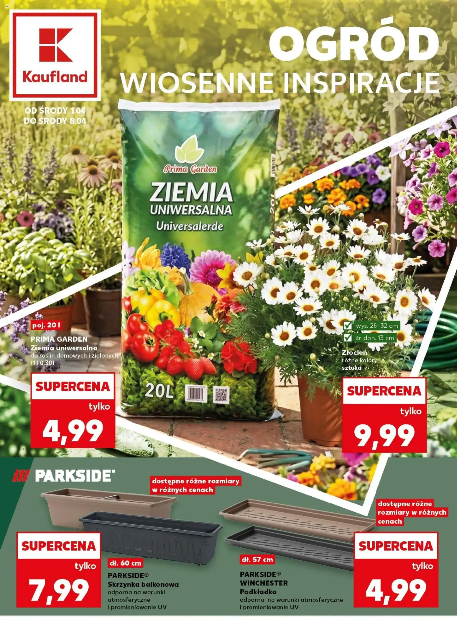 Kaufland gazetka - Ogród od 01.04.2026 | Strona: 1 | Produkty: Ziemia uniwersalna, Ziemia