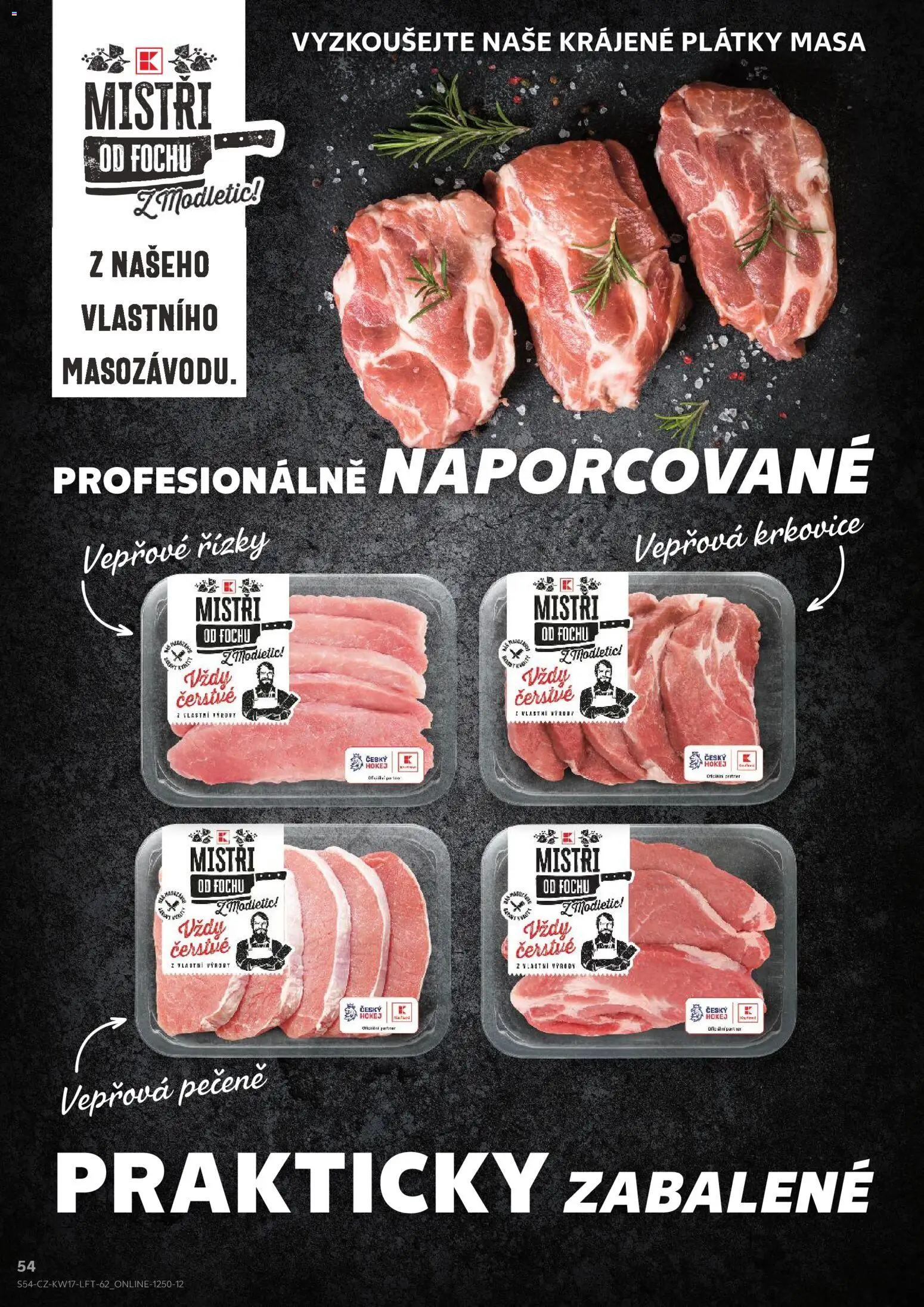 Kaufland leták - Liberec od 22.04.2026 | Strana: 54 | Produkty: Vepřové řízky, Vepřová pečeně, Krkovice, Vepřová krkovice