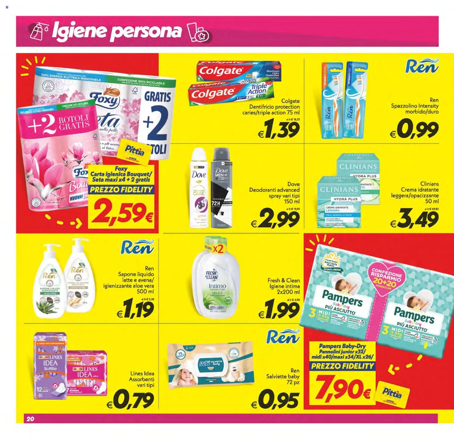 Volantino SuperConveniente del 06.03.2026 | Pagina: 20 | Prodotti: Dentifricio, Pampers, Orecchiette, Aloe vera
