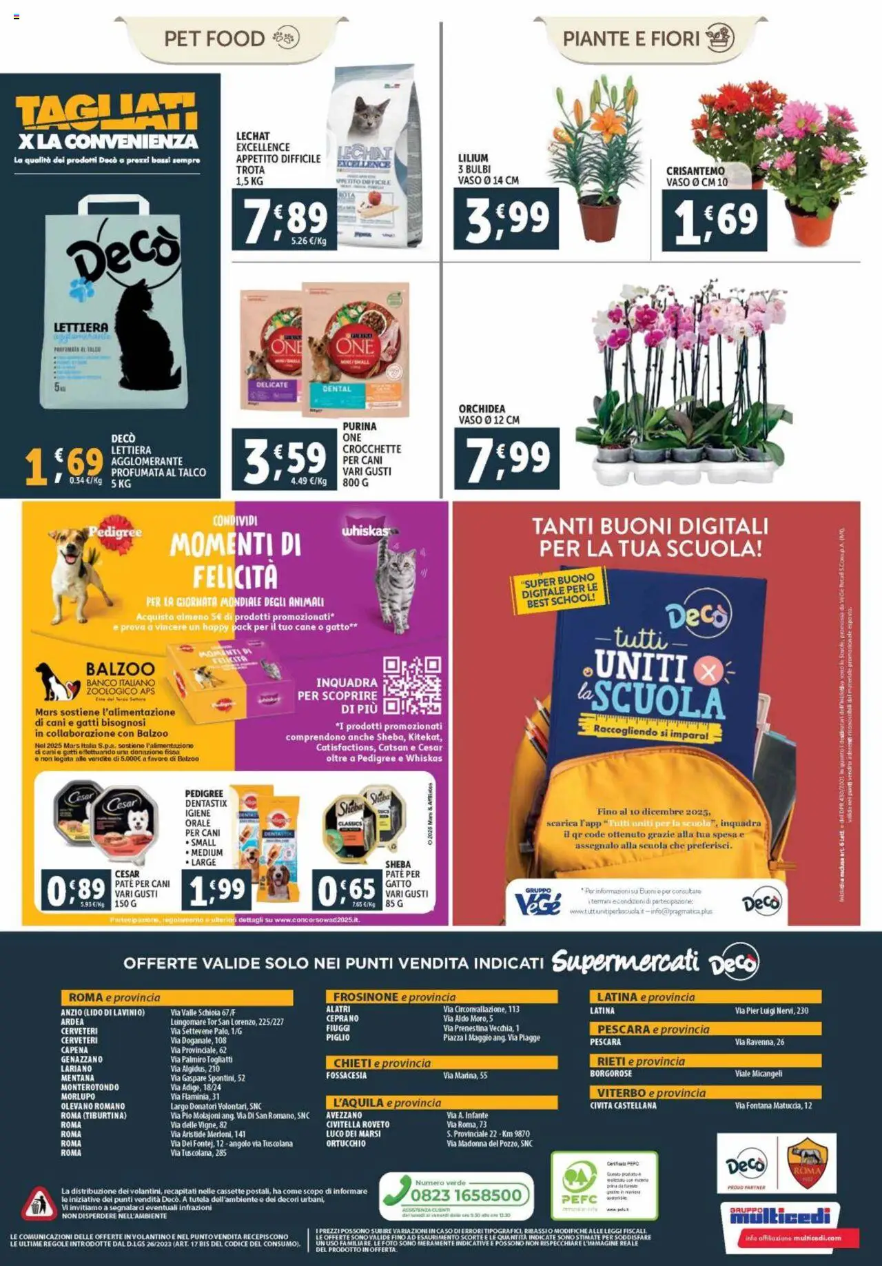 Volantino Decò del 03.10.2025 | Pagina: 20 | Prodotti: Talco, Trota, Crocchette, Vaso