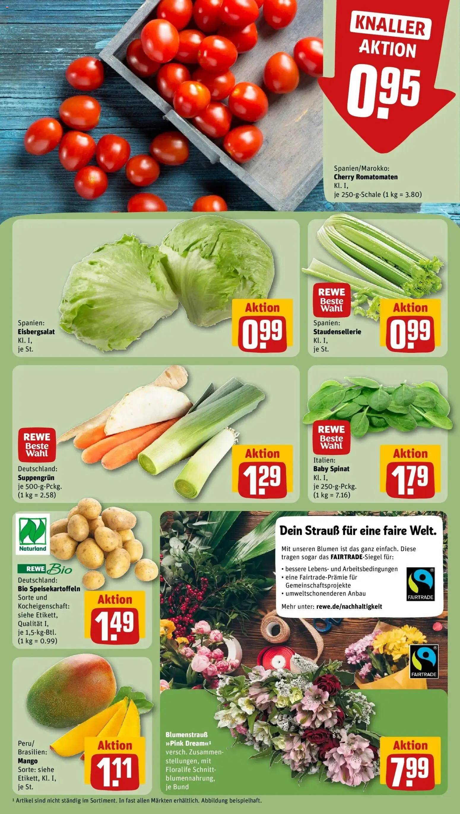 Rewe Prospekt Kassel / Wehlheiden	 – gültig ab 01.03.2026 | Seite: 7 | Produkte: Blumen, Eisbergsalat, Mango