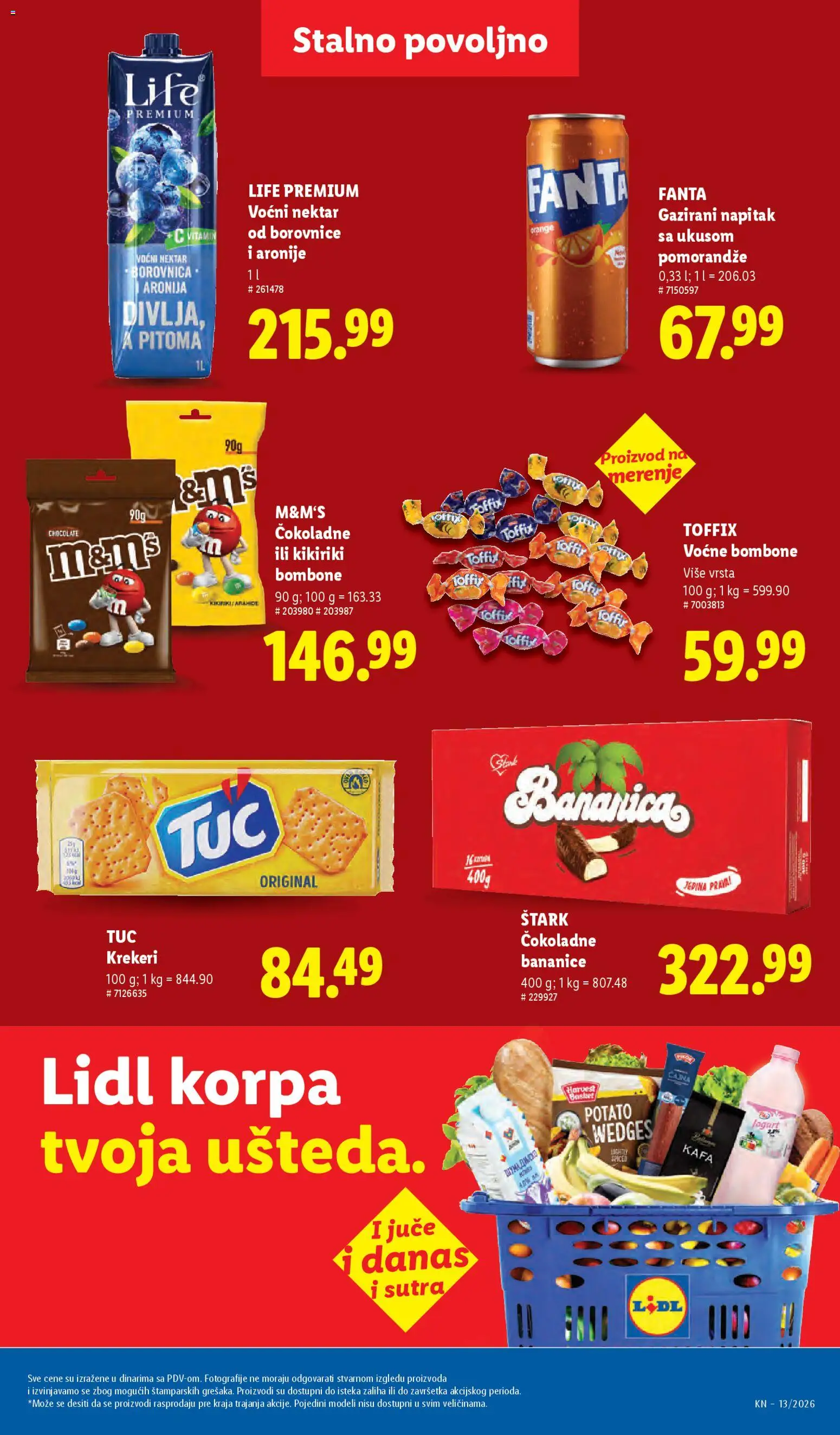 Lidl katalog - važi od 26.03.2026 | Strana: 43 | Proizvode: Banana, Bombone, Tuc, Kikiriki