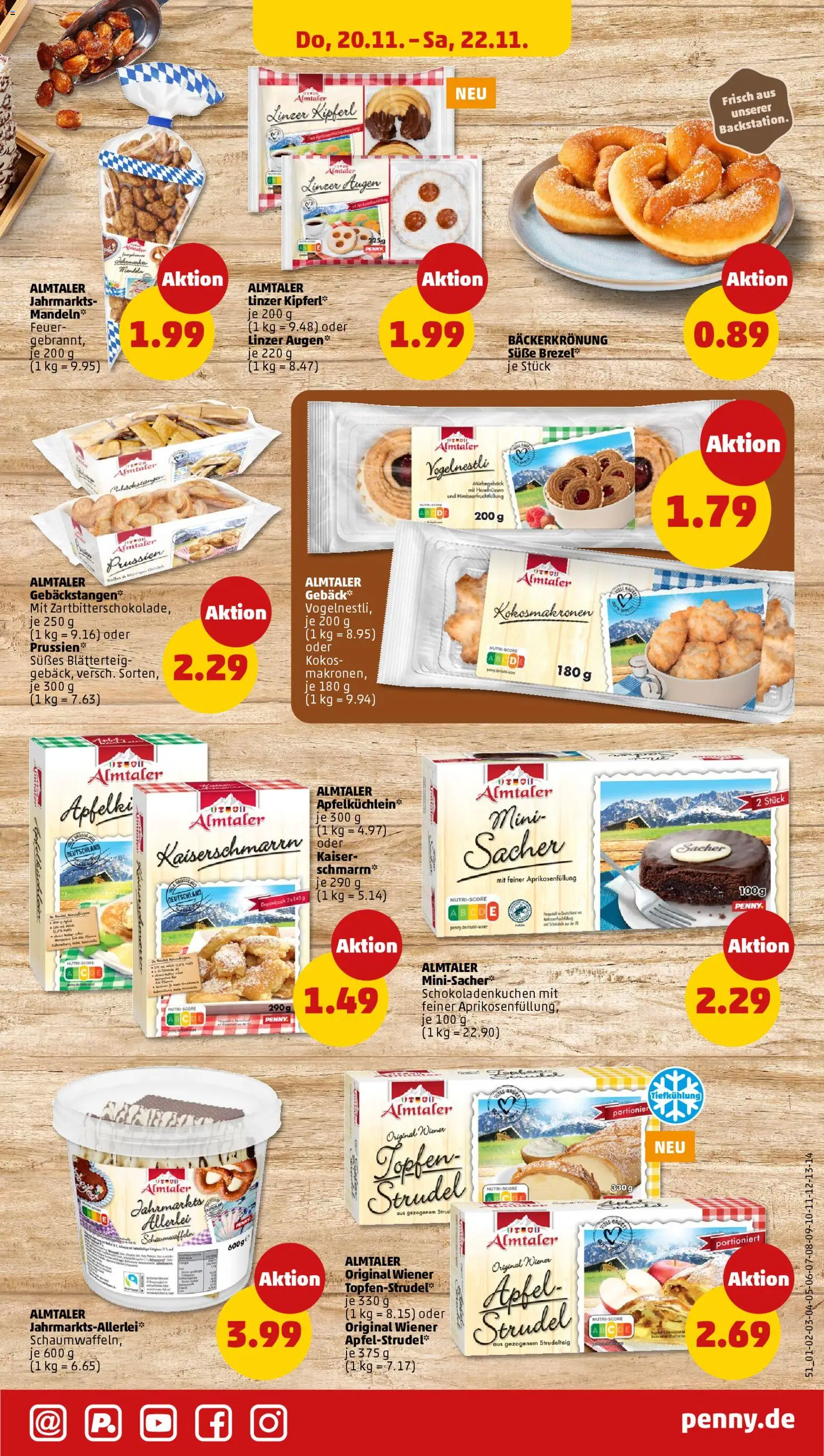 Penny Prospekt 	 – gültig ab 17.11.2025 | Seite: 39 | Produkte: Mandeln