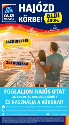 Aldi Utazás katalógus - amely érvényes a következő dátumtól: 02.04.2026