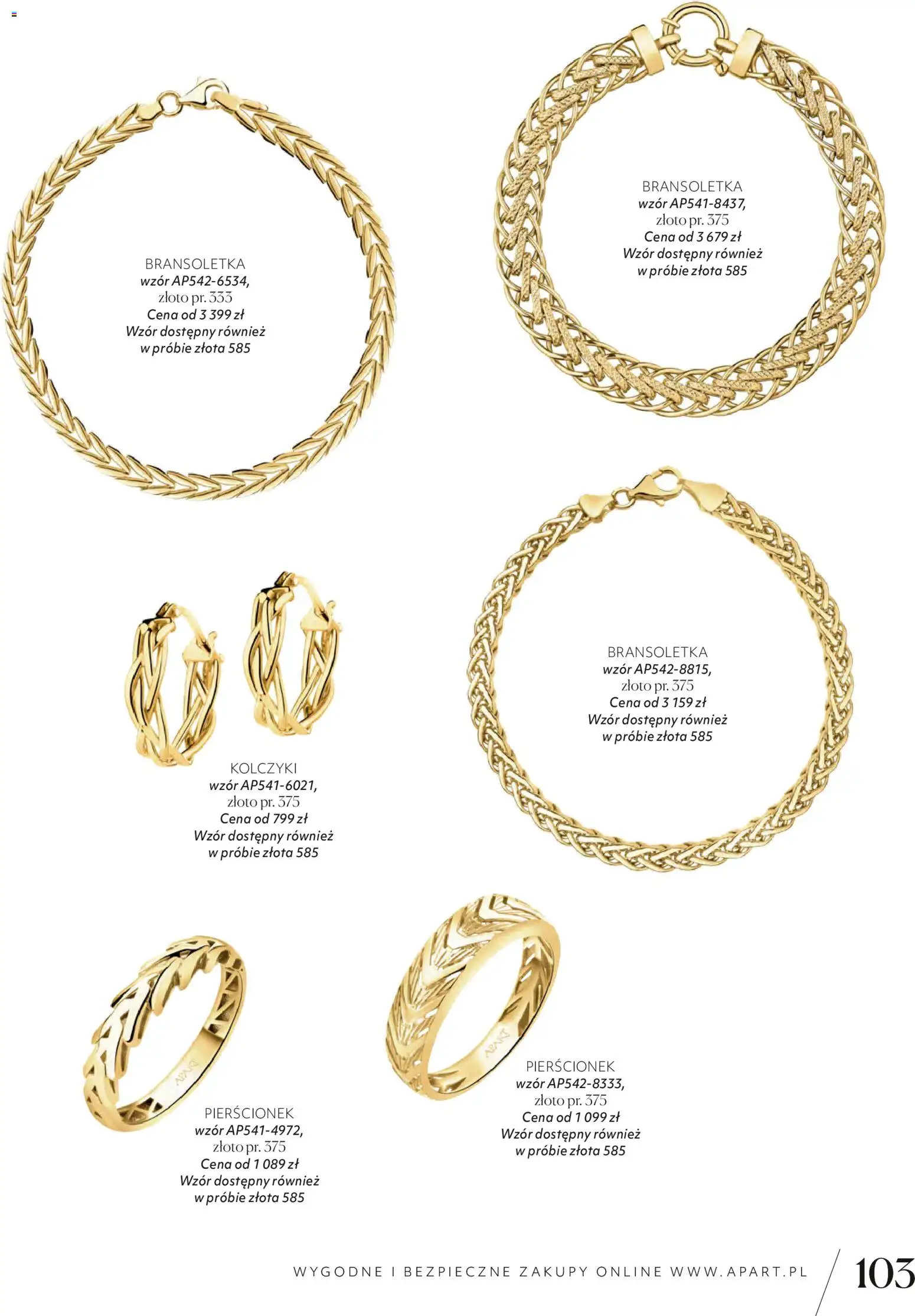 Apart promocje od 04.11.2025 | Strona: 105 | Produkty: Bransoletka, Pierścionek
