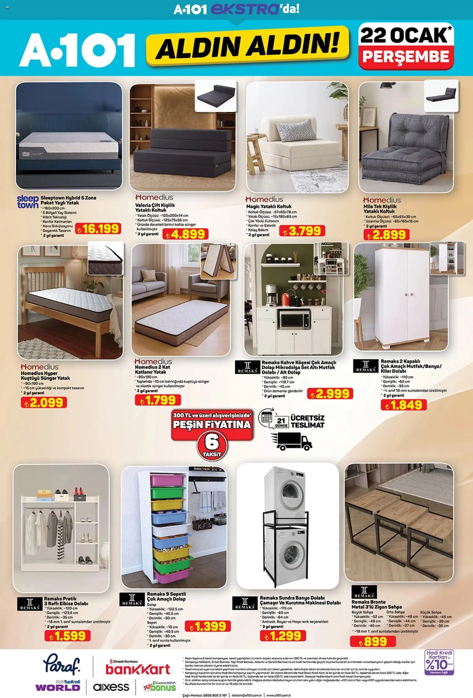 A101 Katalog Aldın Aldın - 22.01.2026 tarihinden itibaren geçerlidir | Sayfa: 13 | Ürünler: Yatak, Koltuk, Elbise, Orta sehpa