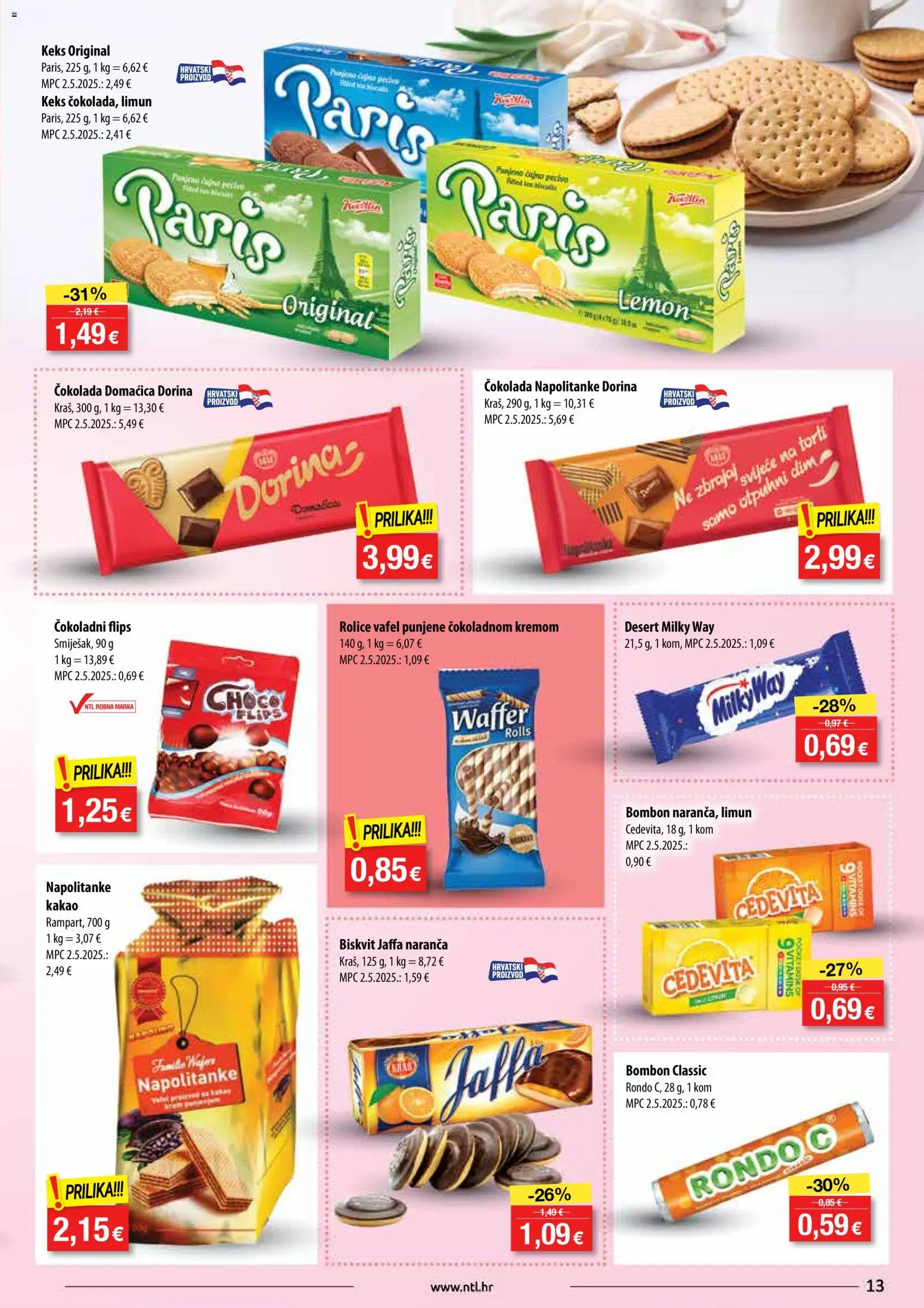 NTL katalog | vrijedi od 29.10.2025 | Stranica: 13 | Proizvodi: Čokolada, Keks, Kakao, Cedevita