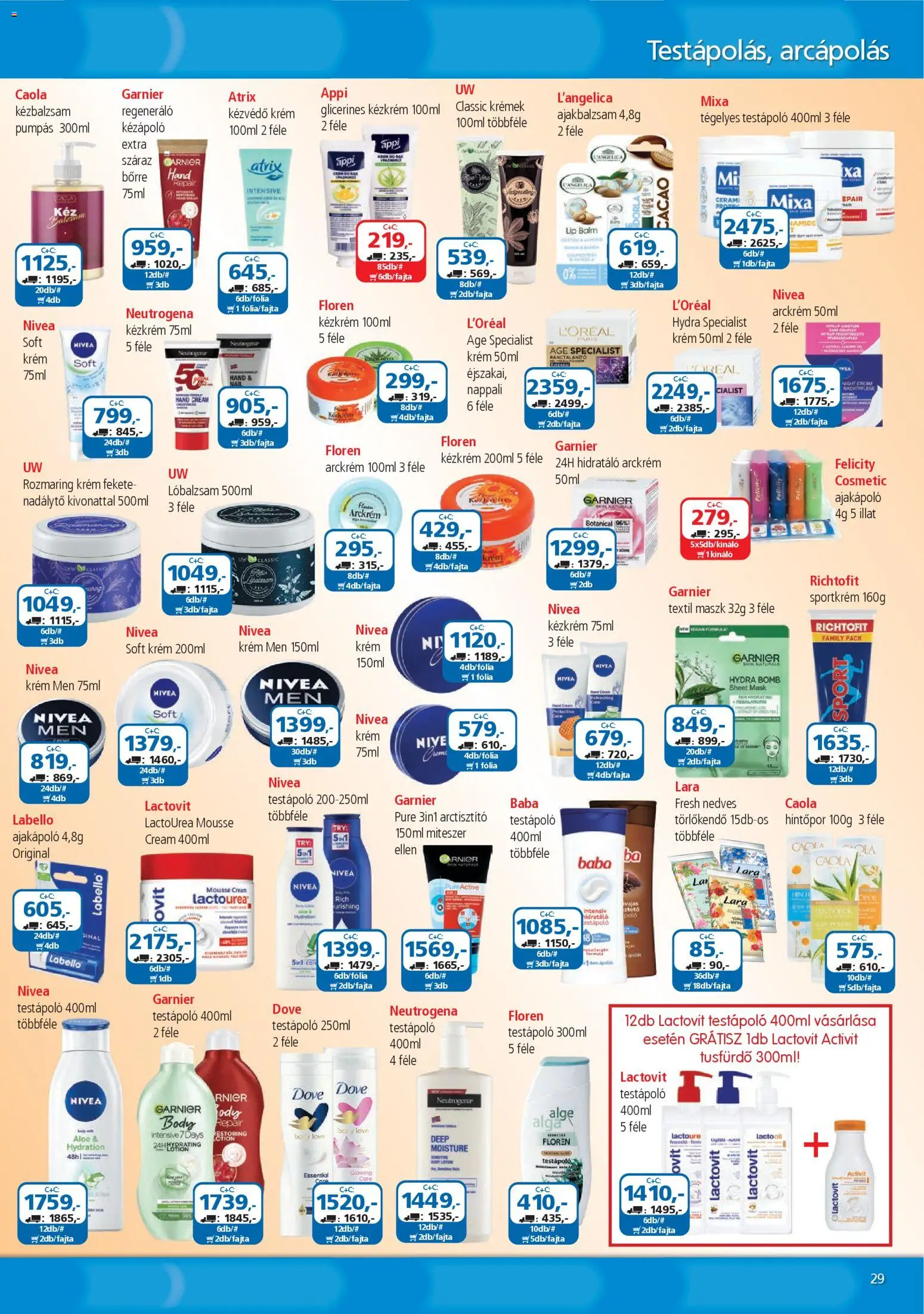 ÁRKLUB akciós ujság - amely érvényes a következő dátumtól: 01.11.2025 | Oldal: 29 | Termékek: Body, Törlőkendő, Tusfürdő, Vegán