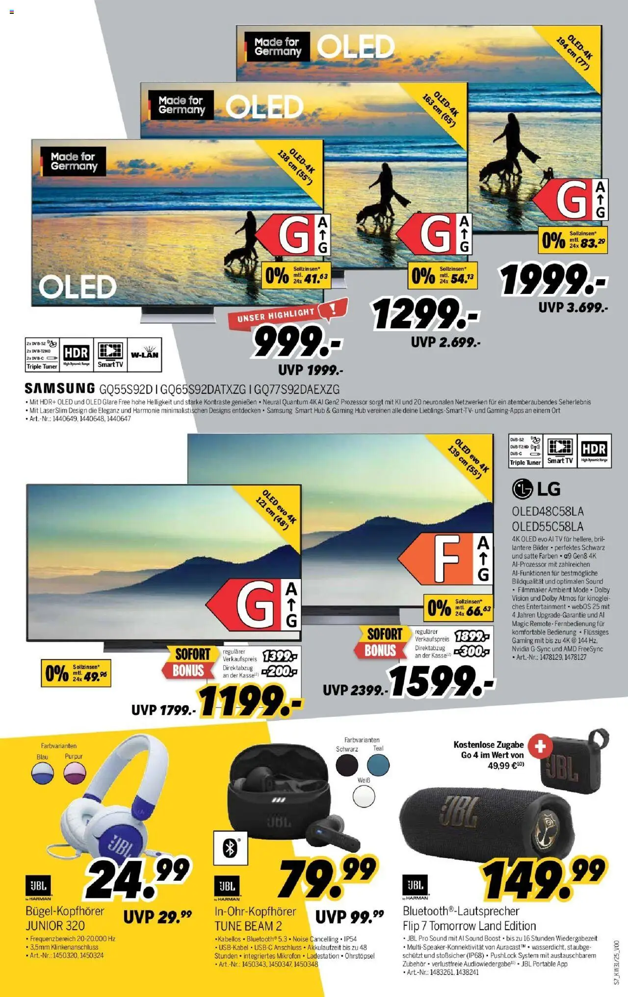 Medimax - MEDIMAX: Aktuelle Angebote - gültig ab dem 26.07.2025 | Seite: 7 | Produkte: Samsung, Smart TV, Bilder, TV